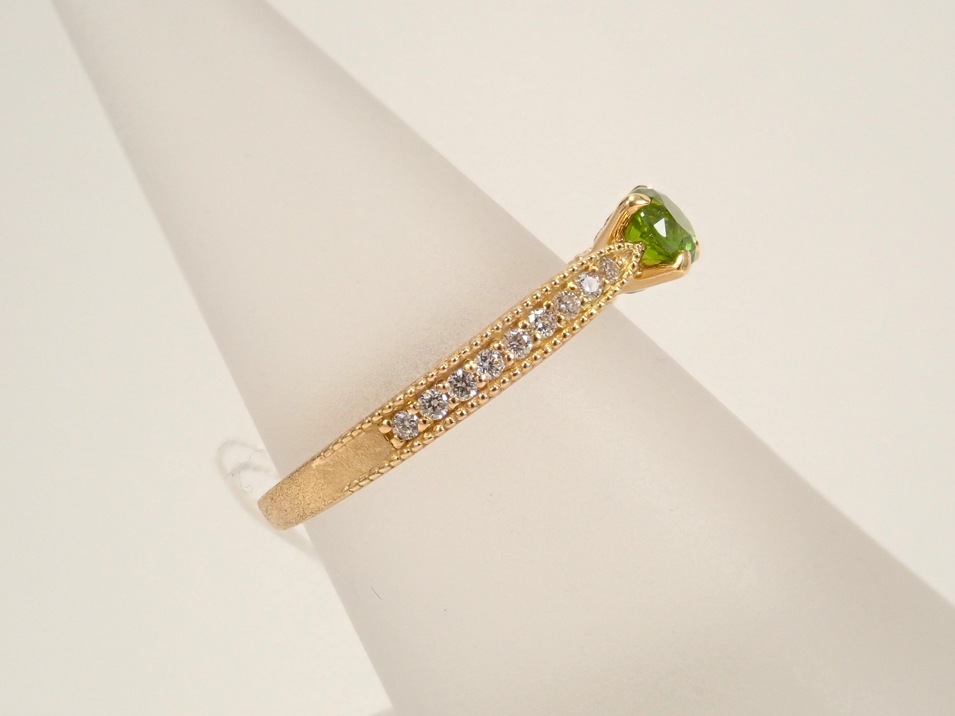 【抽獎活動 0201_07】18K黃金俄羅斯翠榴石(馬尾紋認證)0.382克拉戒指