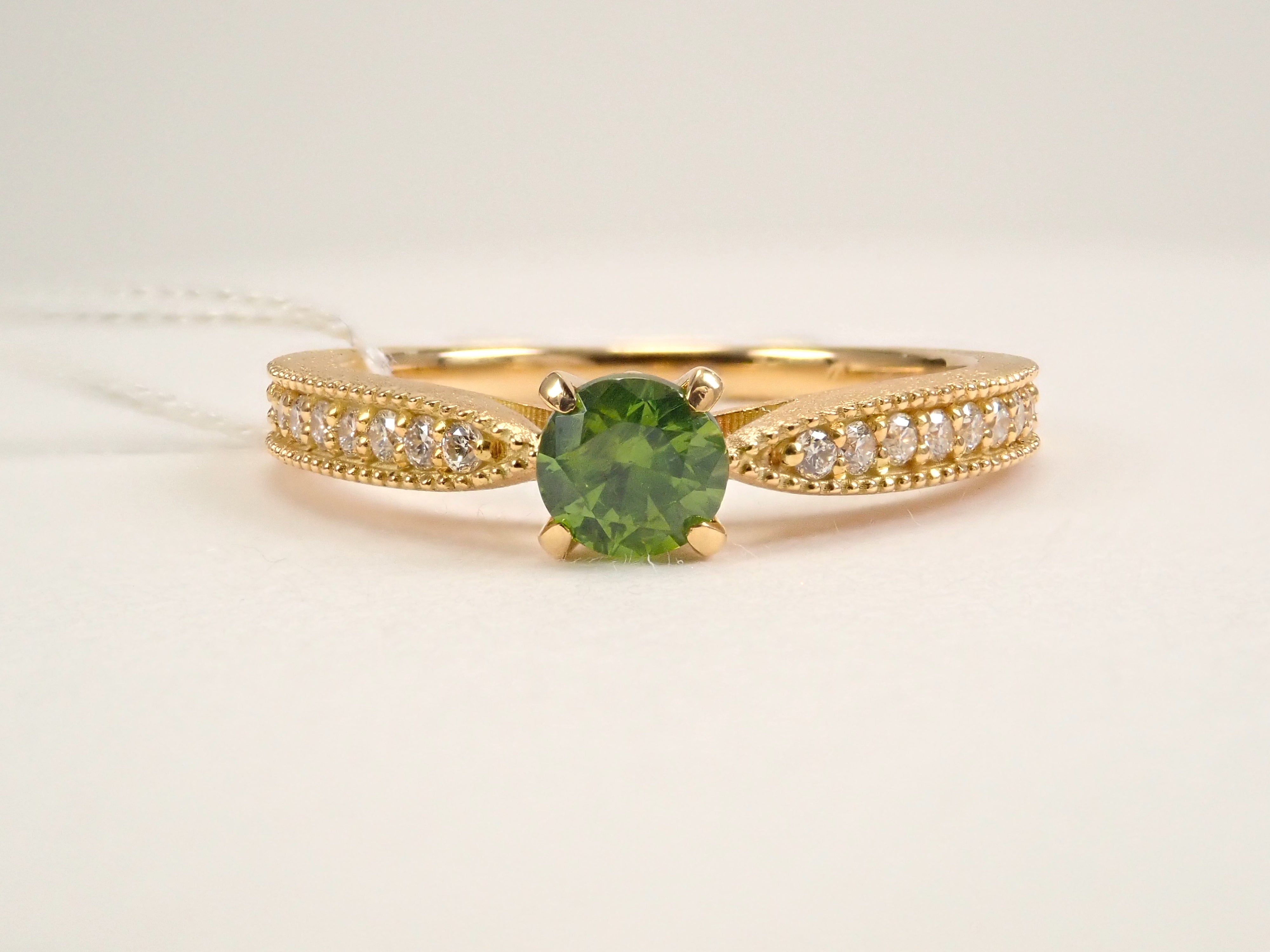 【抽獎活動 0201_07】18K黃金俄羅斯翠榴石(馬尾紋認證)0.382克拉戒指