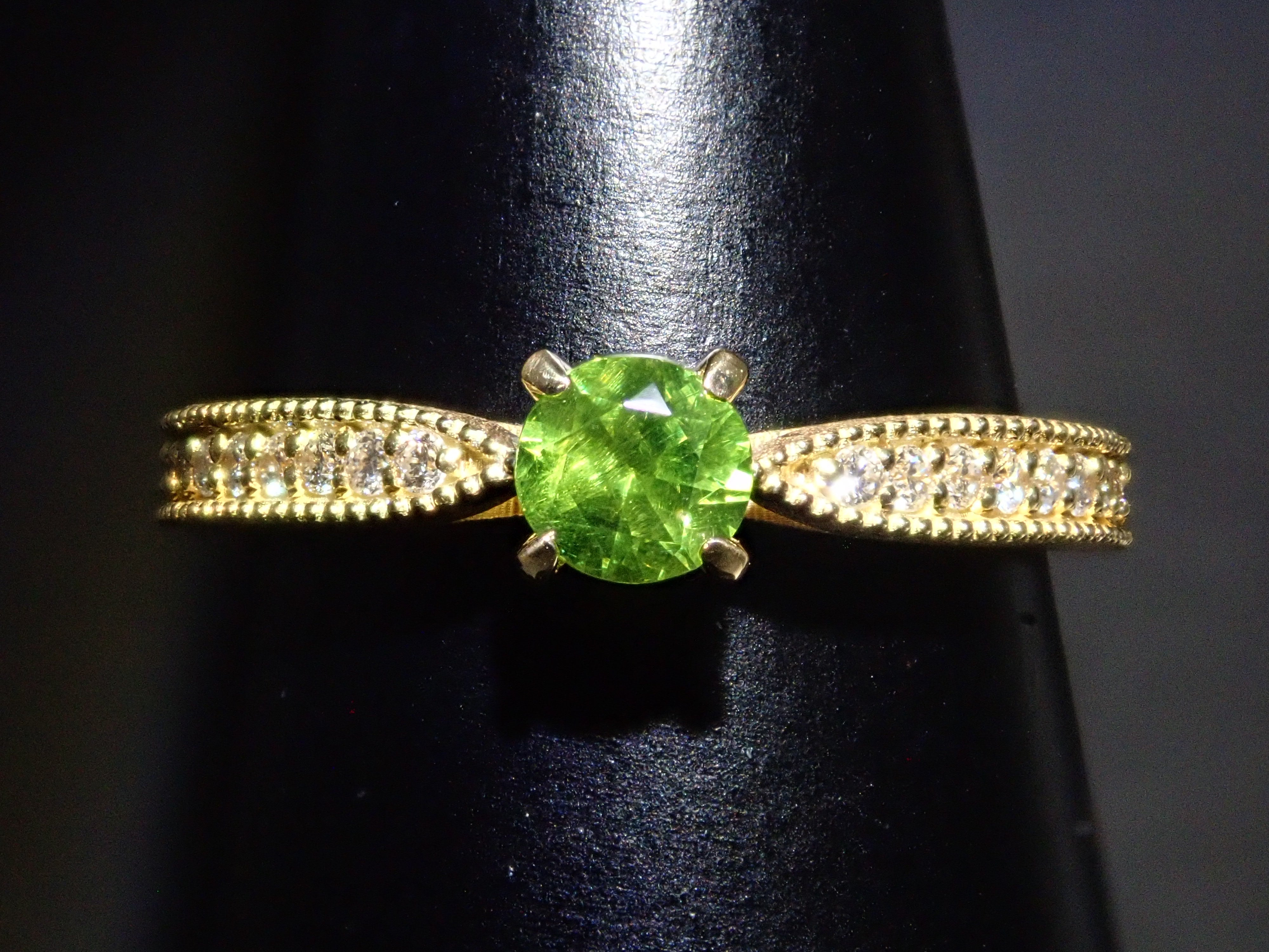 【抽獎活動 0201_07】18K黃金俄羅斯翠榴石(馬尾紋認證)0.382克拉戒指