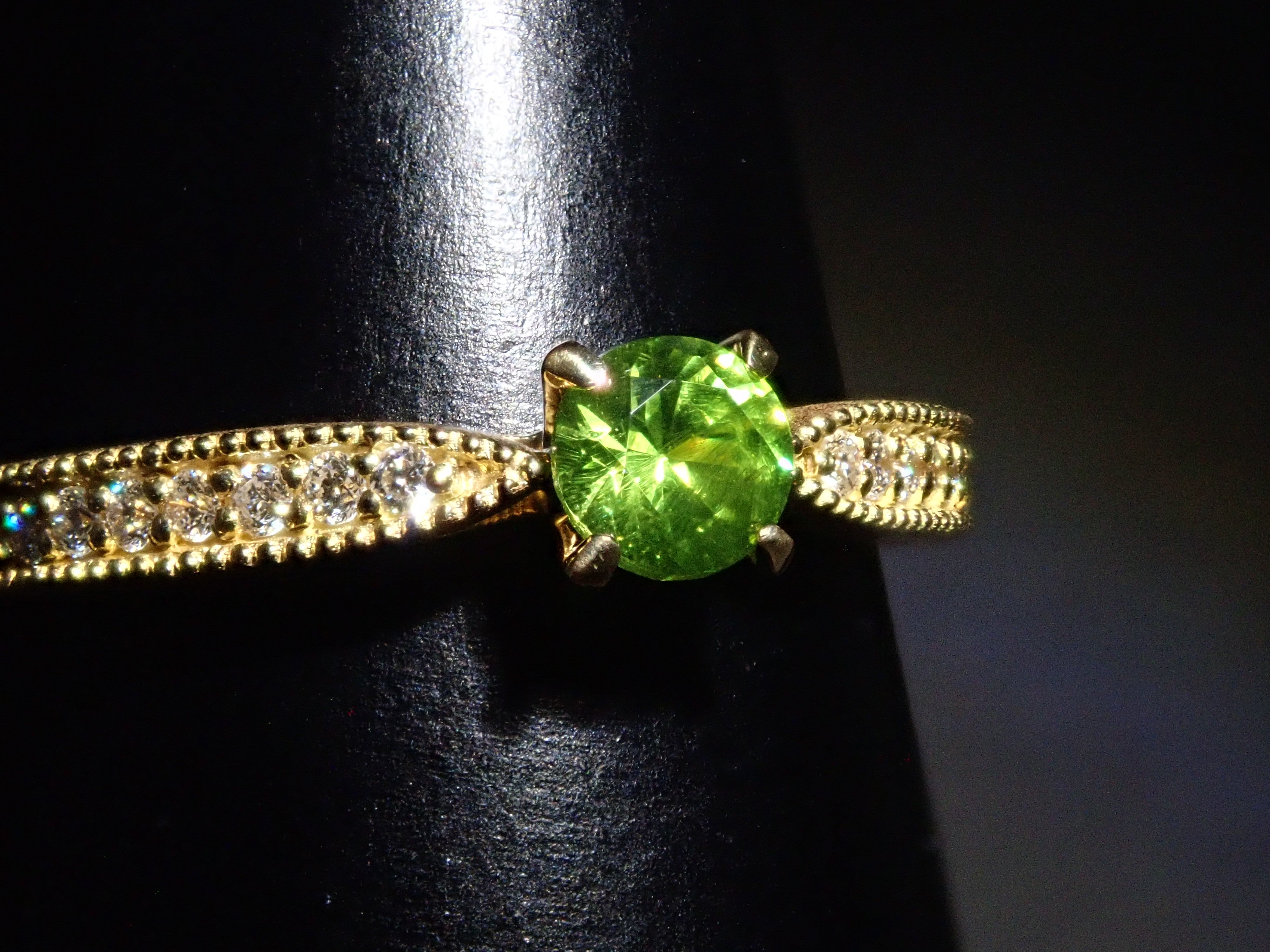 【抽獎活動 0201_07】18K黃金俄羅斯翠榴石(馬尾紋認證)0.382克拉戒指