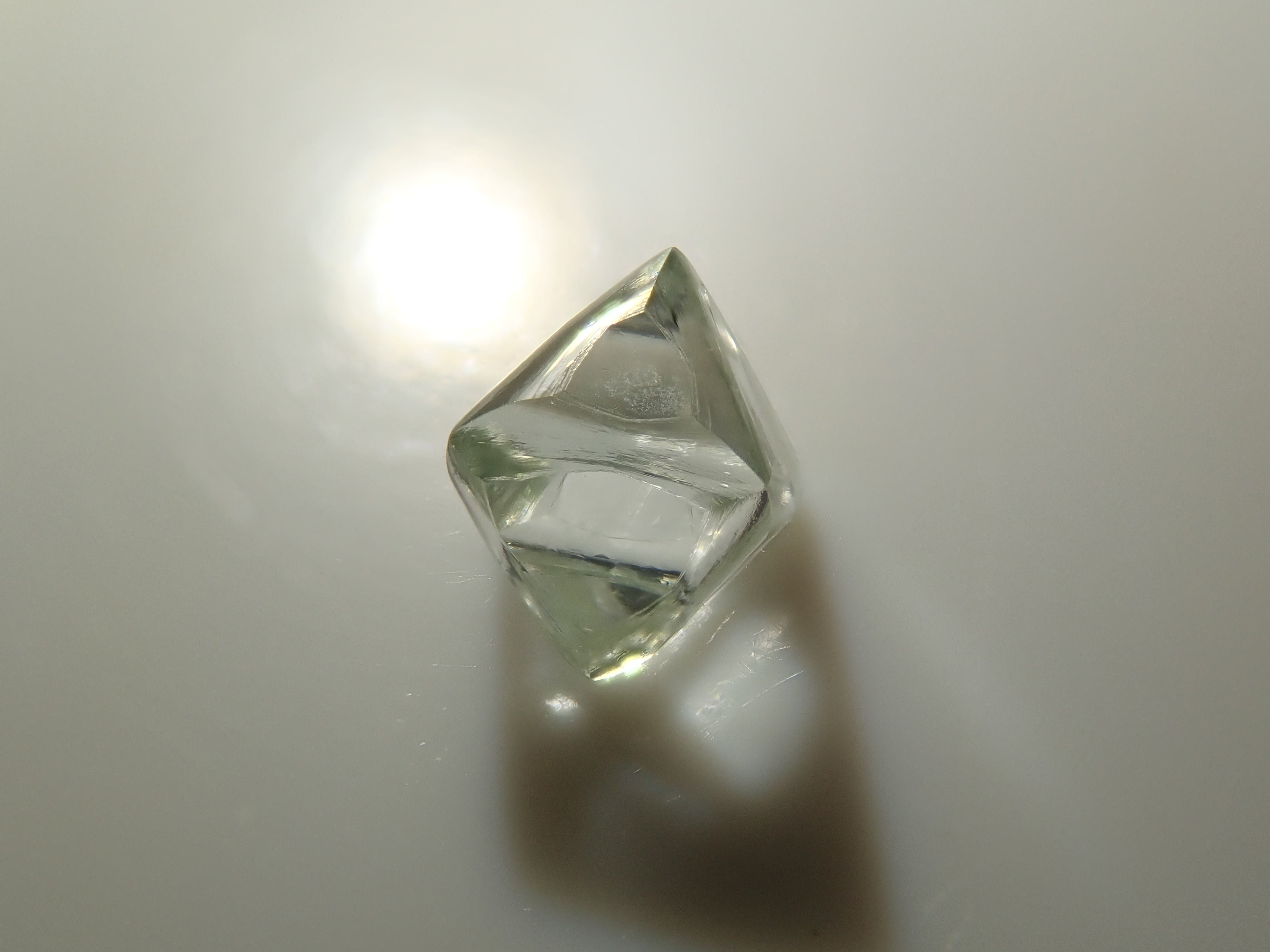 Zimbabwe Green Diamond Rough (Sawable) 0.428ct Rough Stone with Trigon