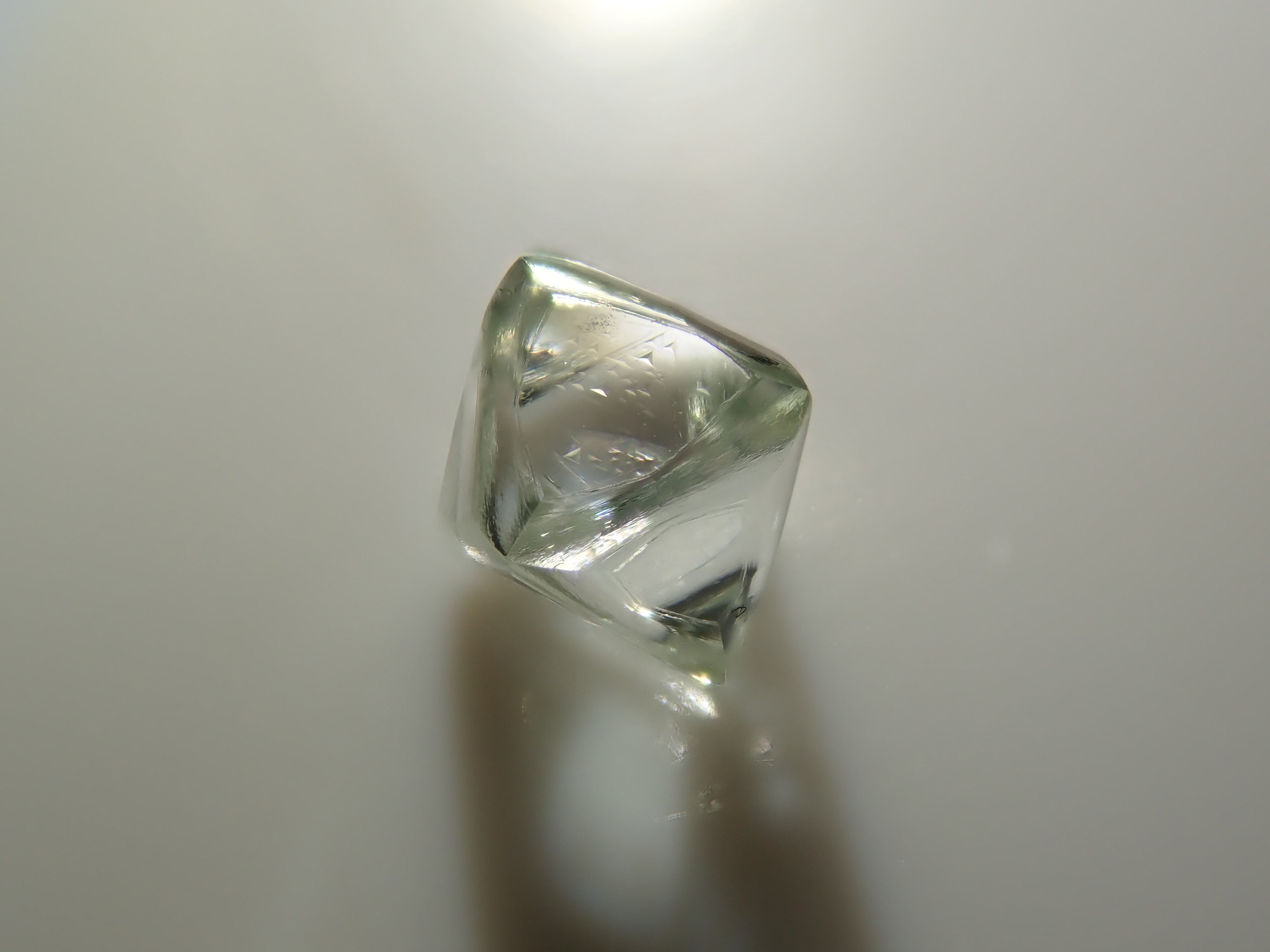 Zimbabwe Green Diamond Rough (Sawable) 0.428ct Rough Stone with Trigon