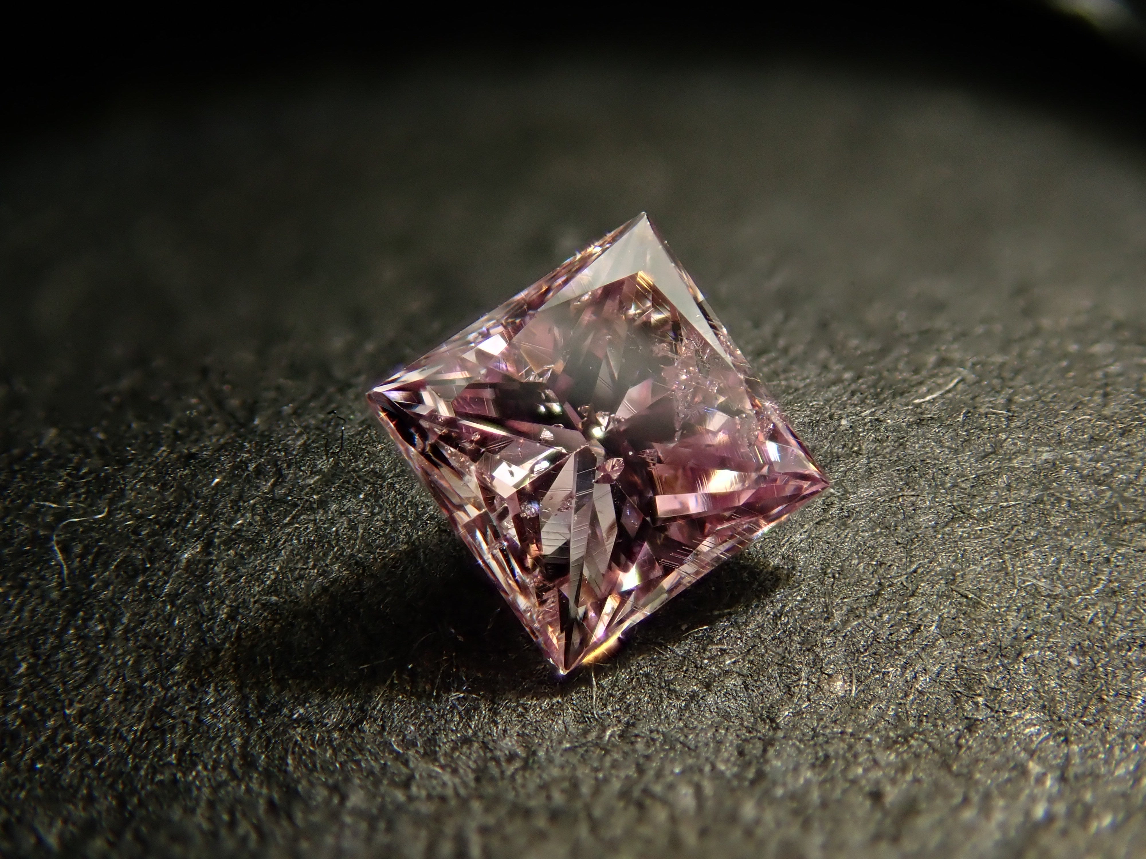 【2/7 22時販売】ピンクダイヤモンド 0.139ctルース(FANCY PURPLISH PINK, I1)