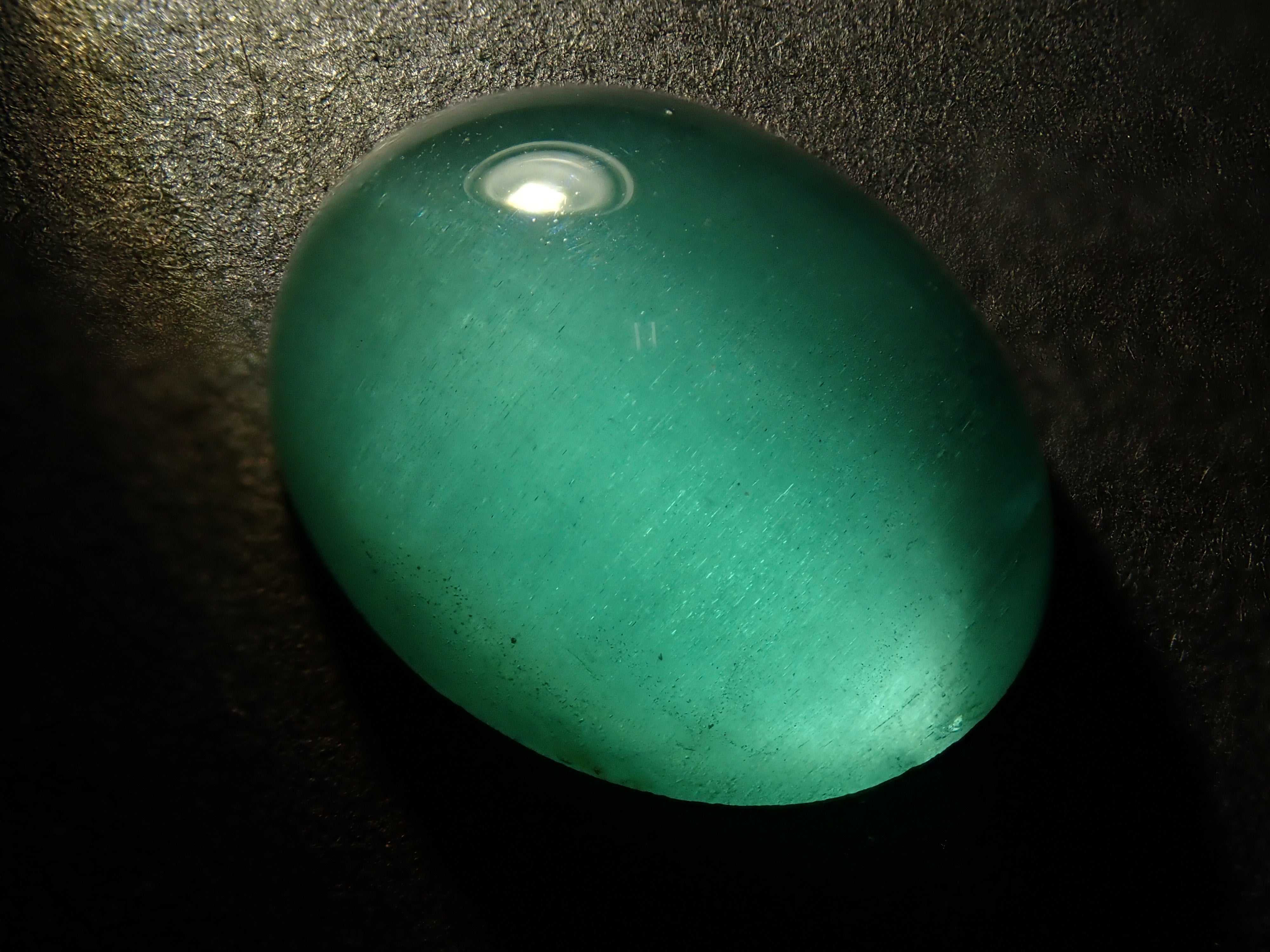 【Lottery Sale 0731_08】Brazilian Emerald Cat's Eye 6.083ct Loose Gemstone with Japanese and German Gemological Report