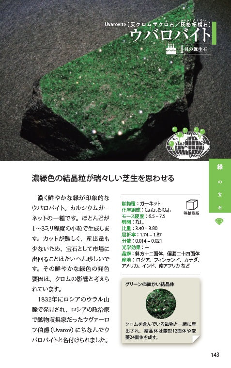 《限定6石》書籍『宝石図鑑』ガチャ💎宝石図鑑掲載されている宝石1石(原石)+エメラルド原石1石の合計2石