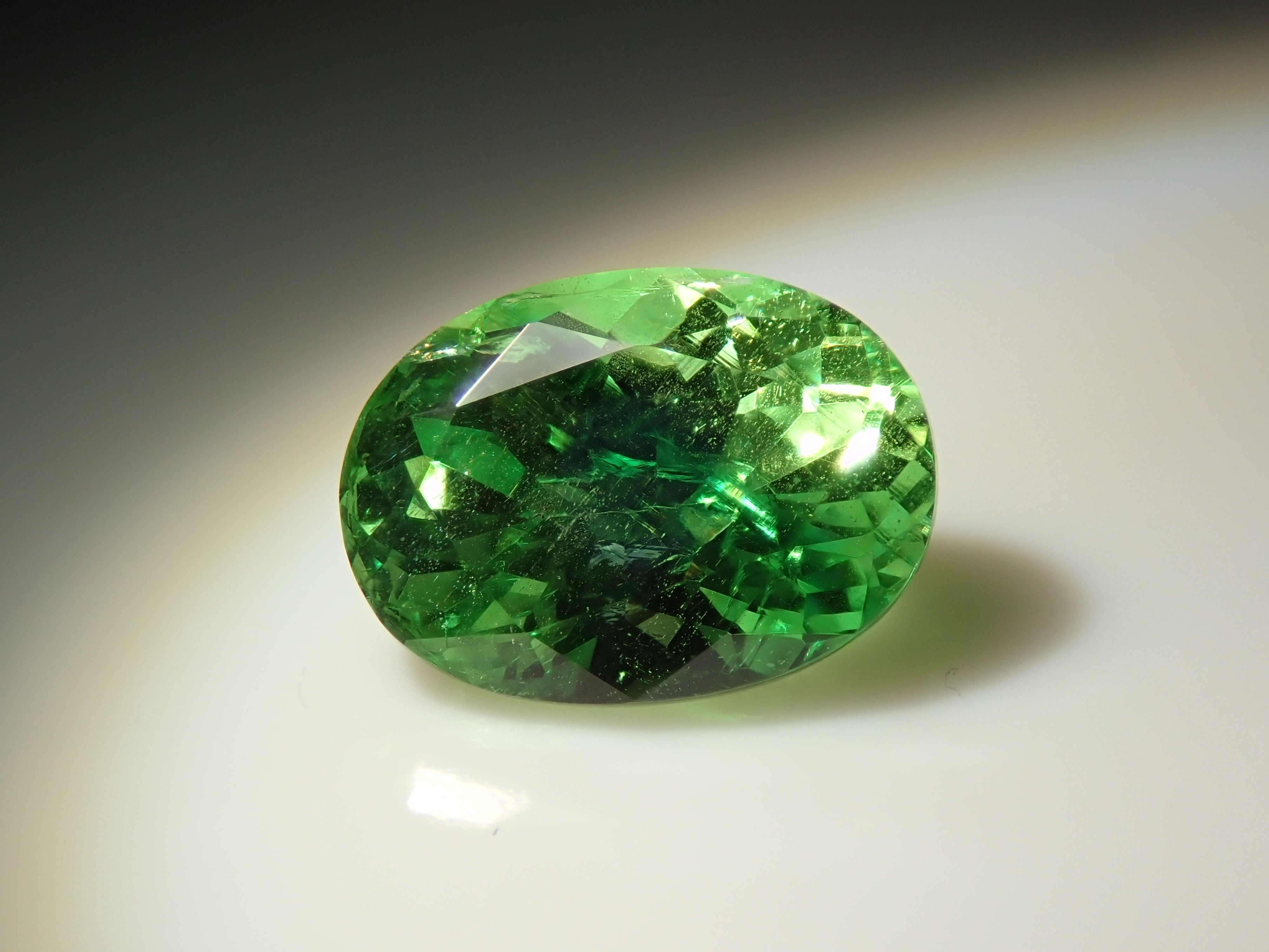 【12561607掲載】タンザニア産バイカラーグロッシュラーガーネット 0.796ctルース