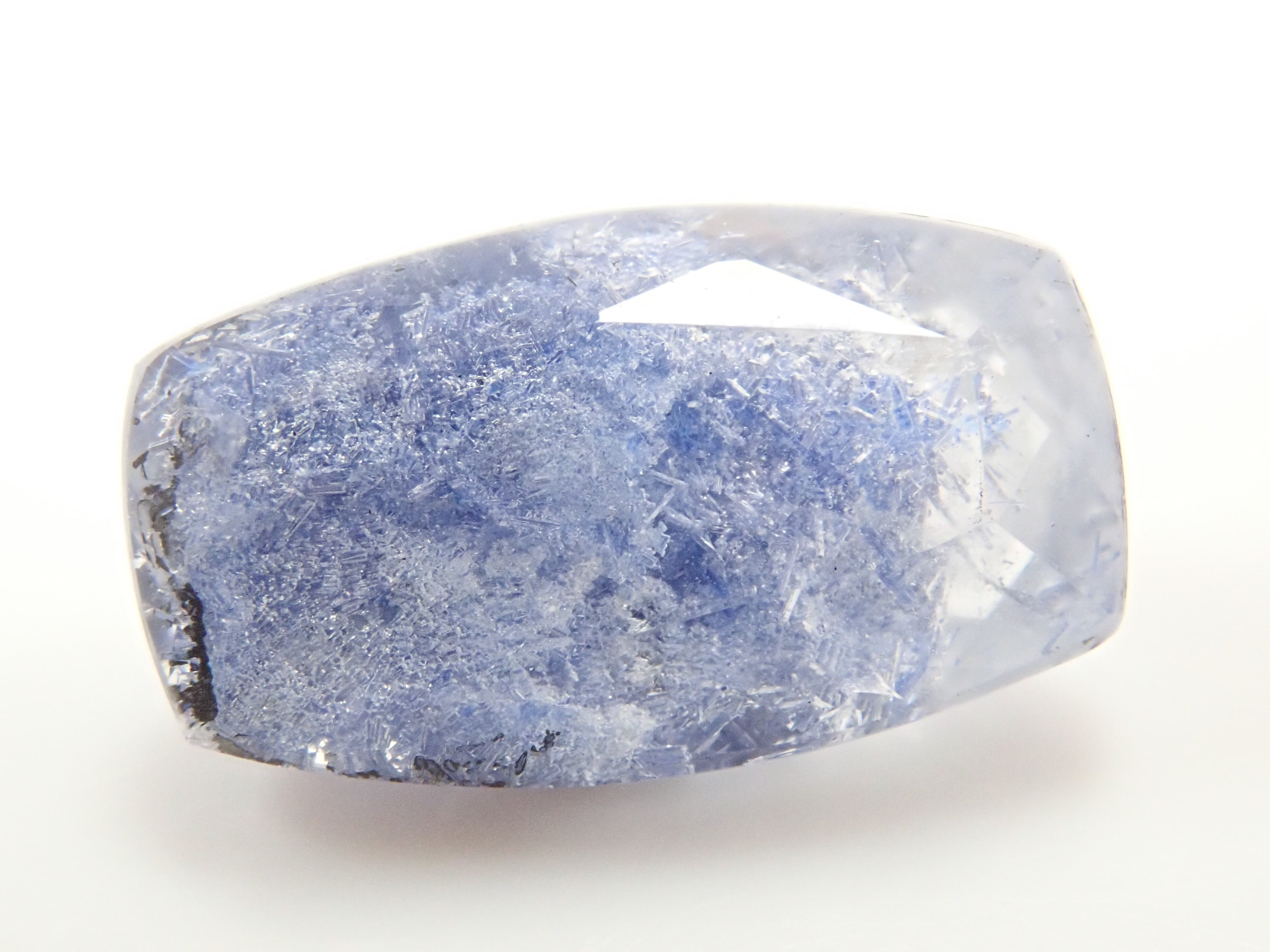 【12561954掲載】ブラジル産デュモルチェライトインクォーツ 3.009ctルース