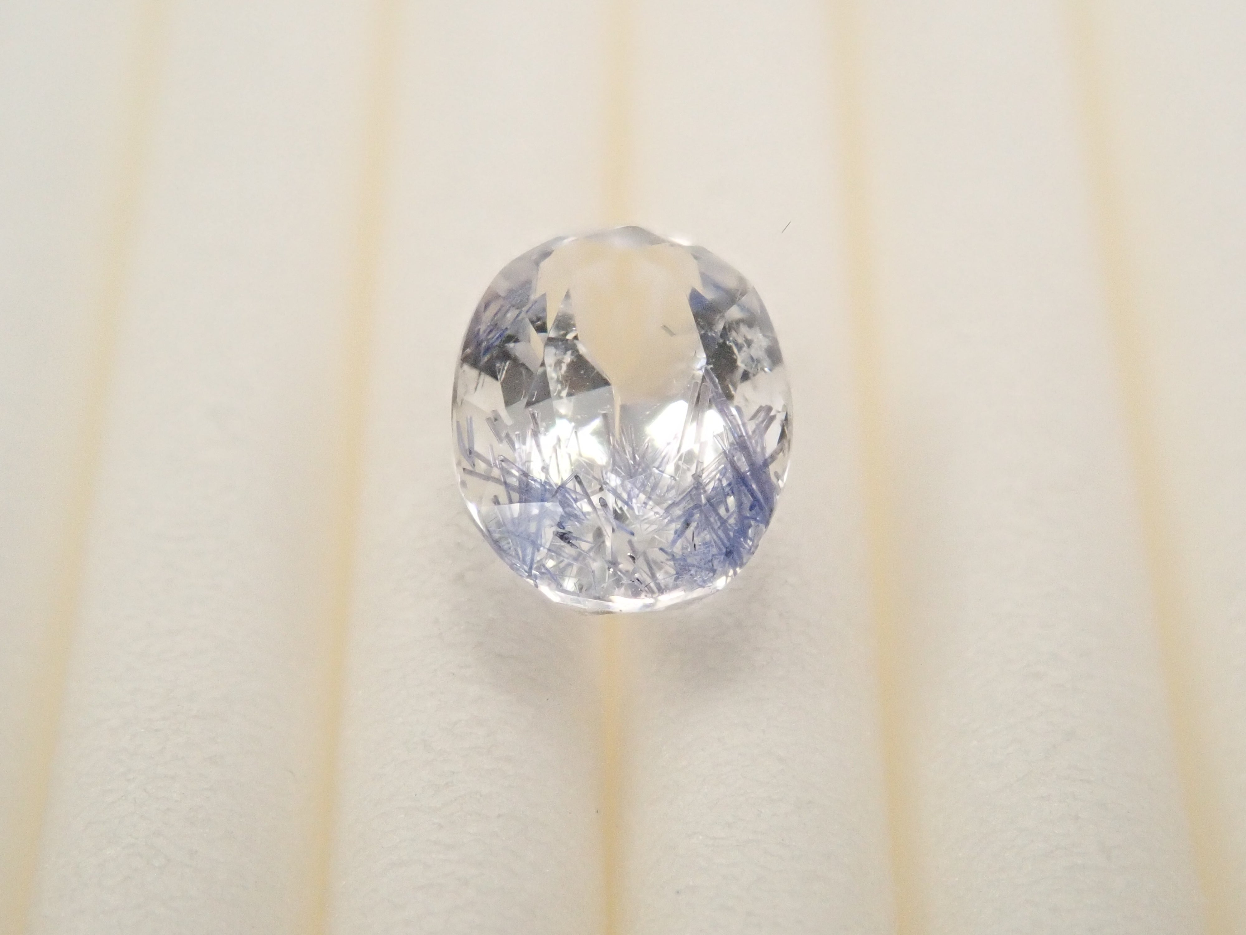 【12561966掲載】ブラジル産デュモルチェライトインクォーツ 0.867ctルース