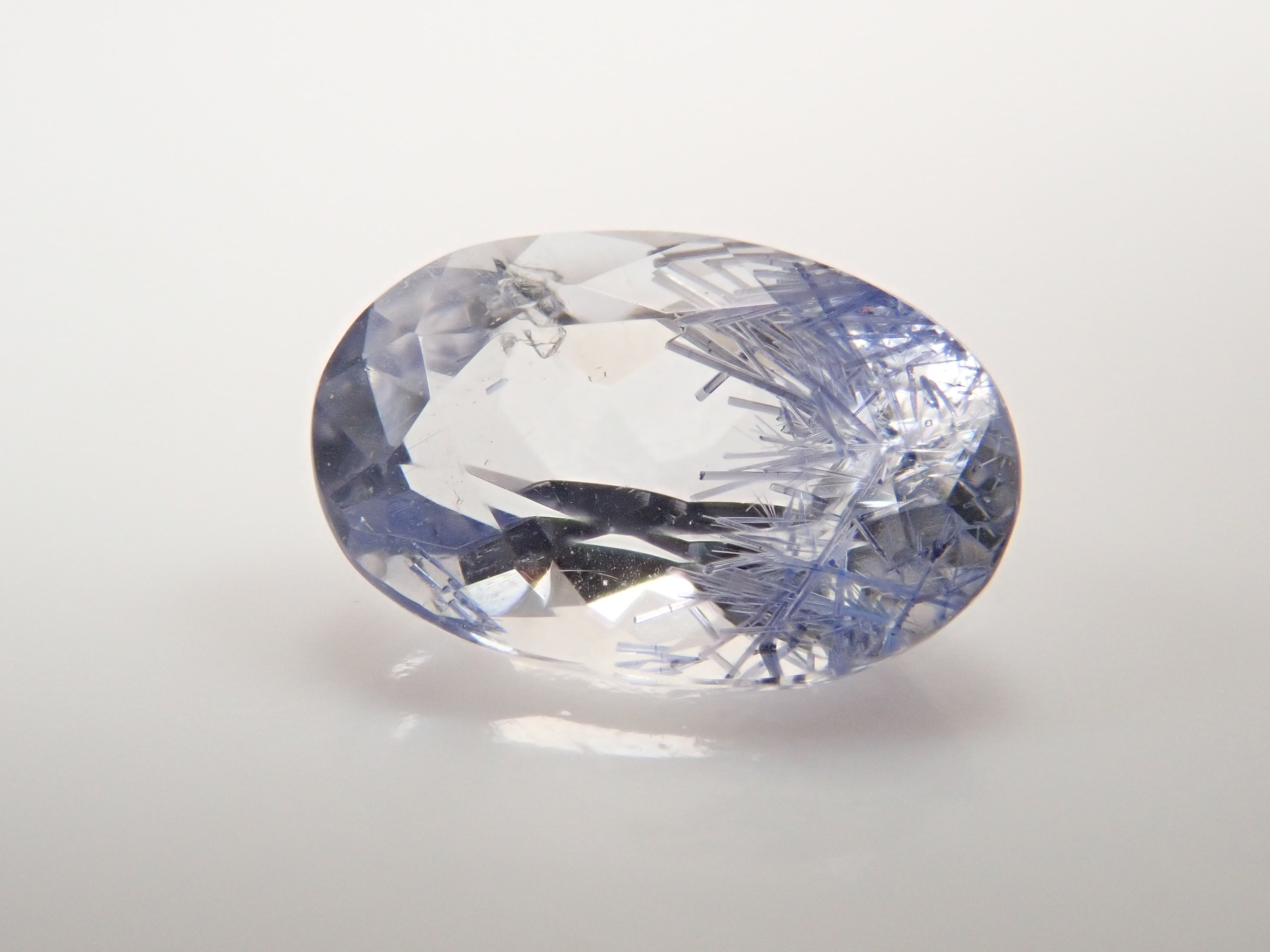 【12561966掲載】ブラジル産デュモルチェライトインクォーツ 0.867ctルース