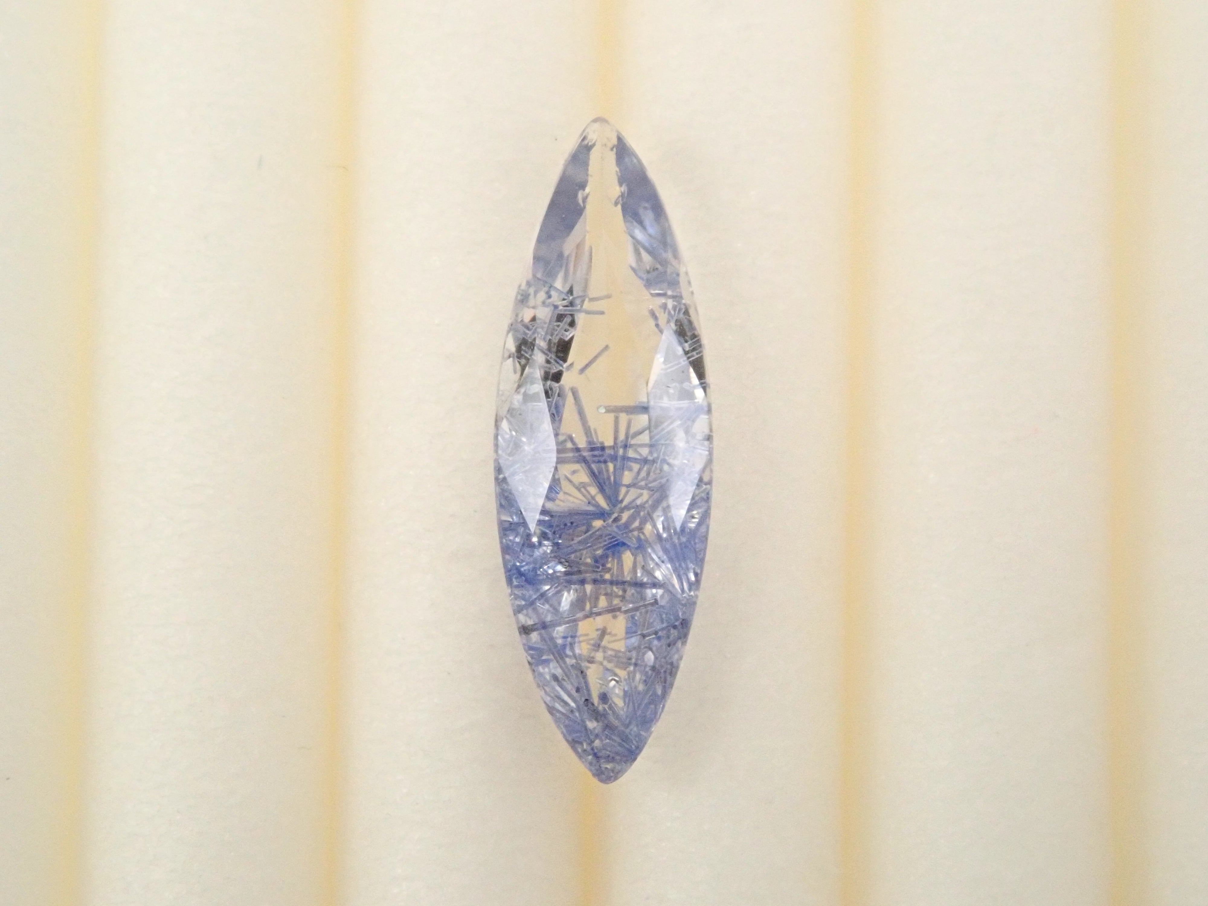 【3/20 22時販売】ブラジル産デュモルチェライトインクォーツ 0.463ctルース(ファセットカット)