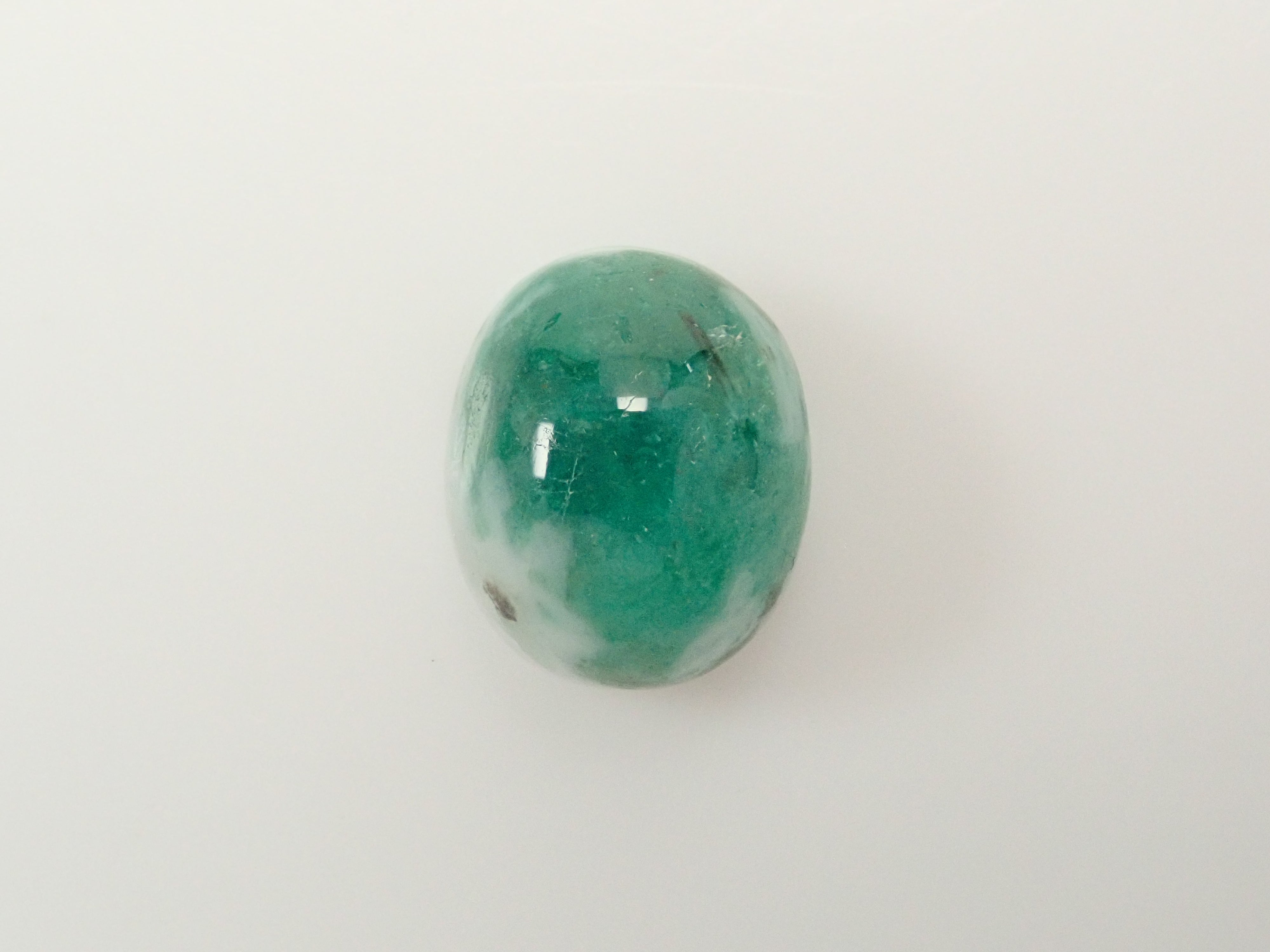 【12561945掲載】ブラジル産エメラルドインクォーツ 3.367ctルース