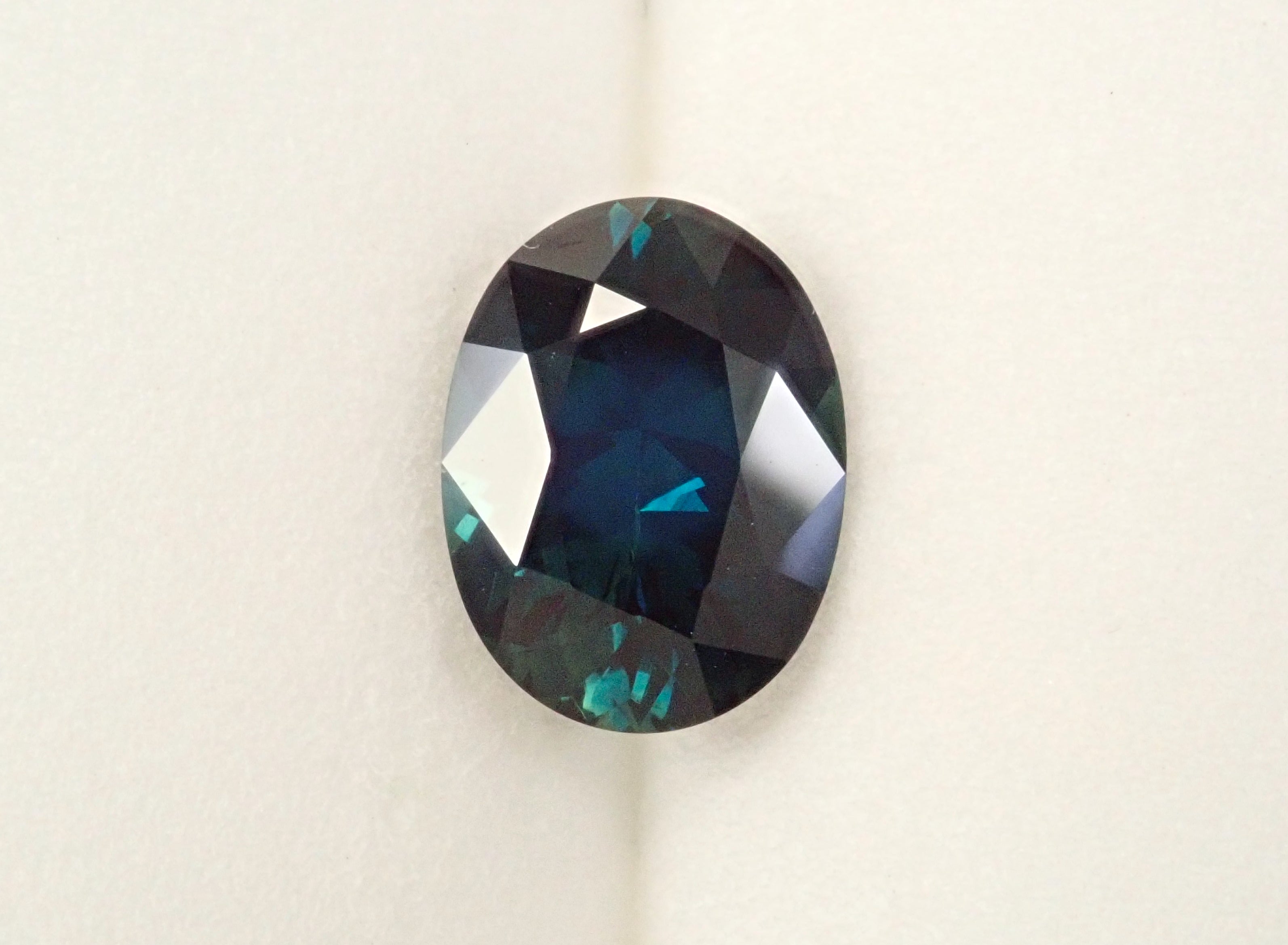 【抽選販売0316_08】ティールグリーンサファイア 2.058ctルース 鑑別書