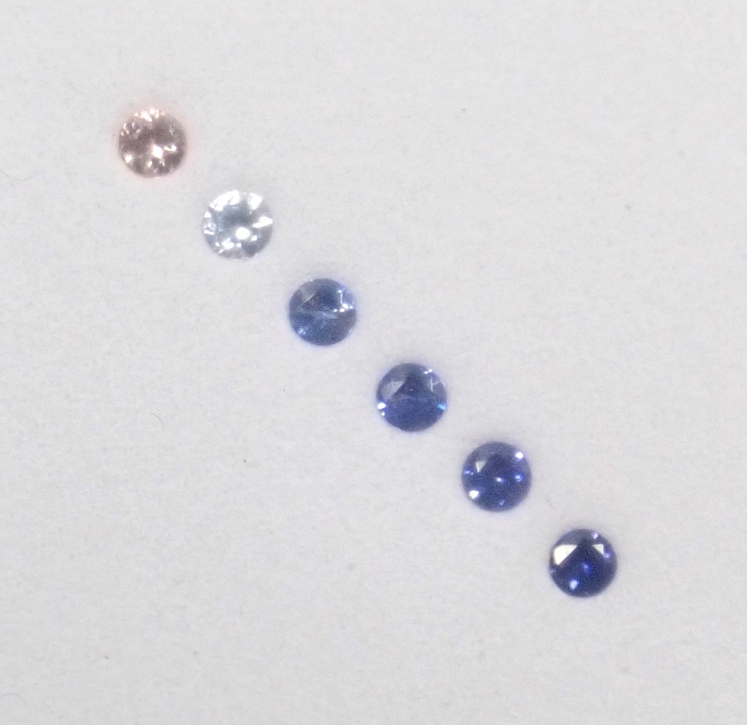 Limited to 2 sets, new in Tucson! Benitoite Gradient Set of 6 (2.0