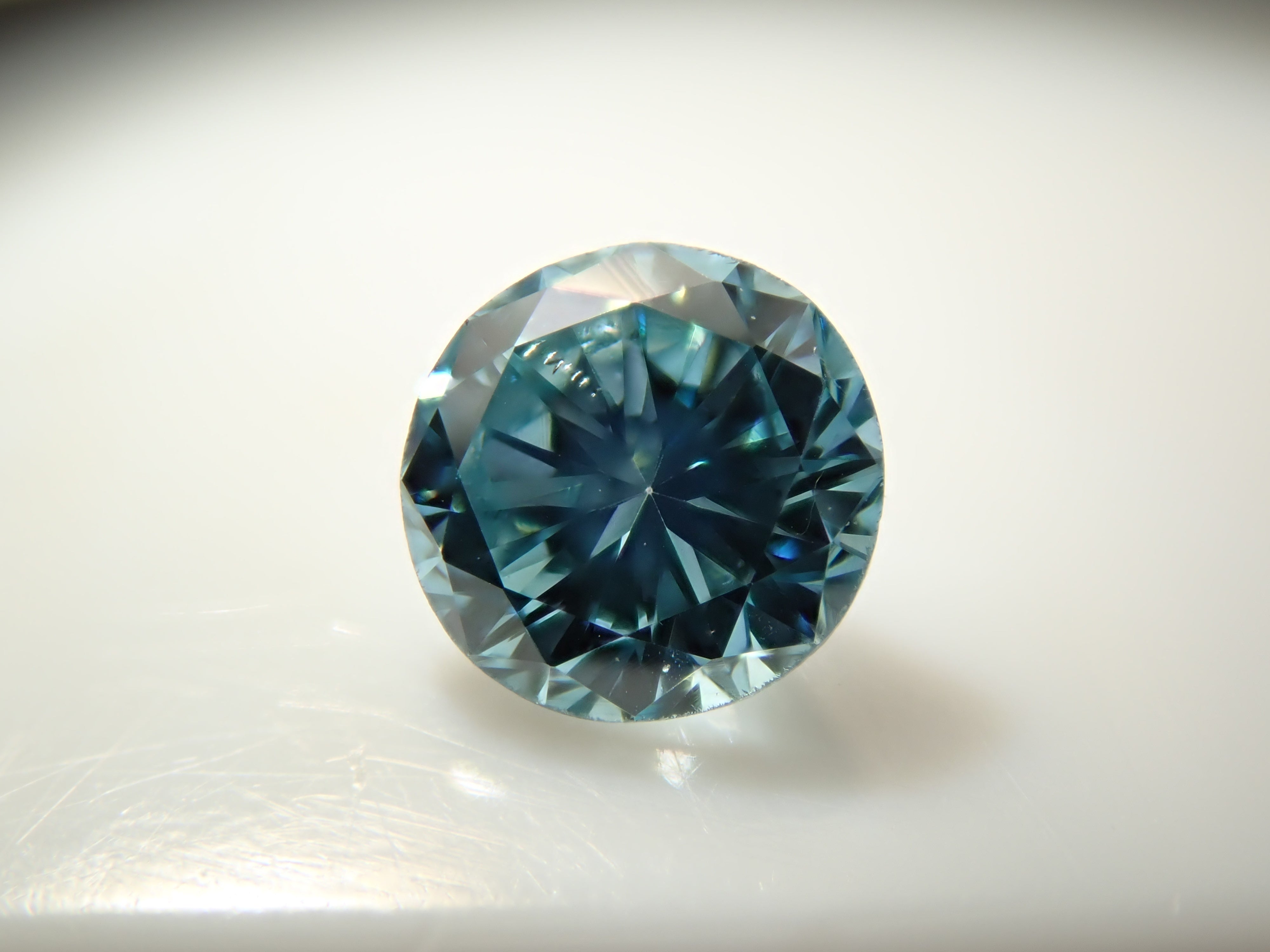 ブルーダイヤモンド(トリートメント) 0.139ctルース(Fancy Greenish Blue, SI1)