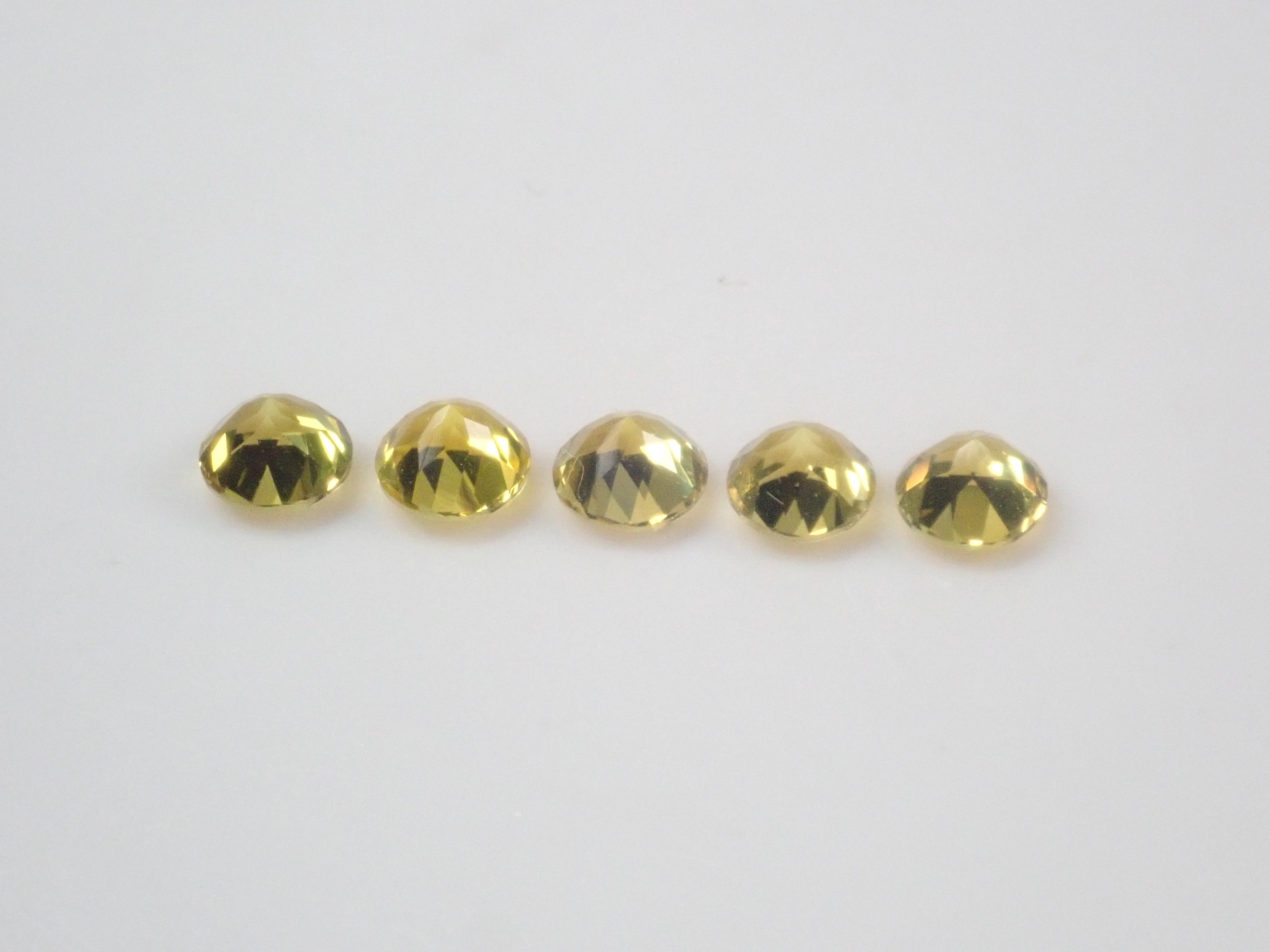 【3/29 22時販売】《限定5石》ザンビア産カナリーイエロートルマリン1石ルース(4.0mm/ラウンドカット)《複数購入割引有》