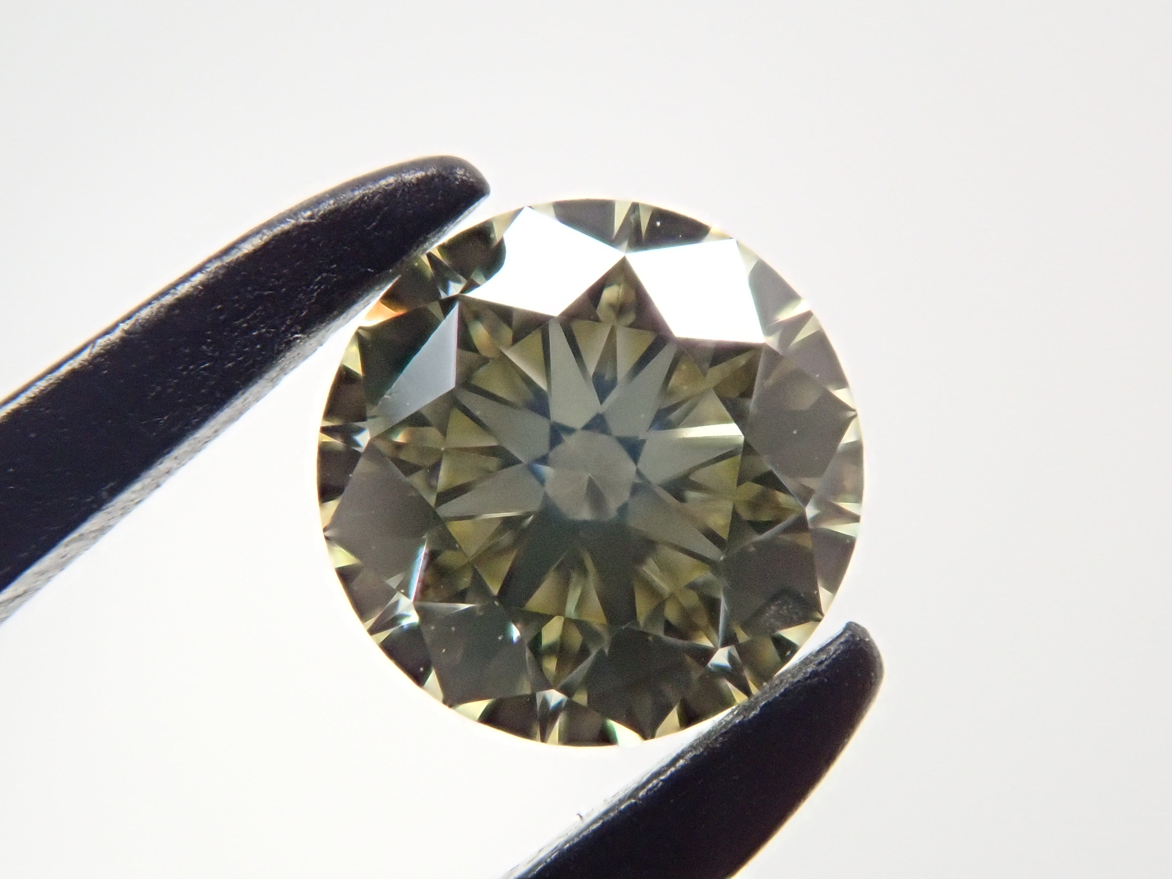 イエローダイヤモンド 0.390ctルース(UNDER S(LIGHT YELLOW), VVS1, 3Excellent H&C)