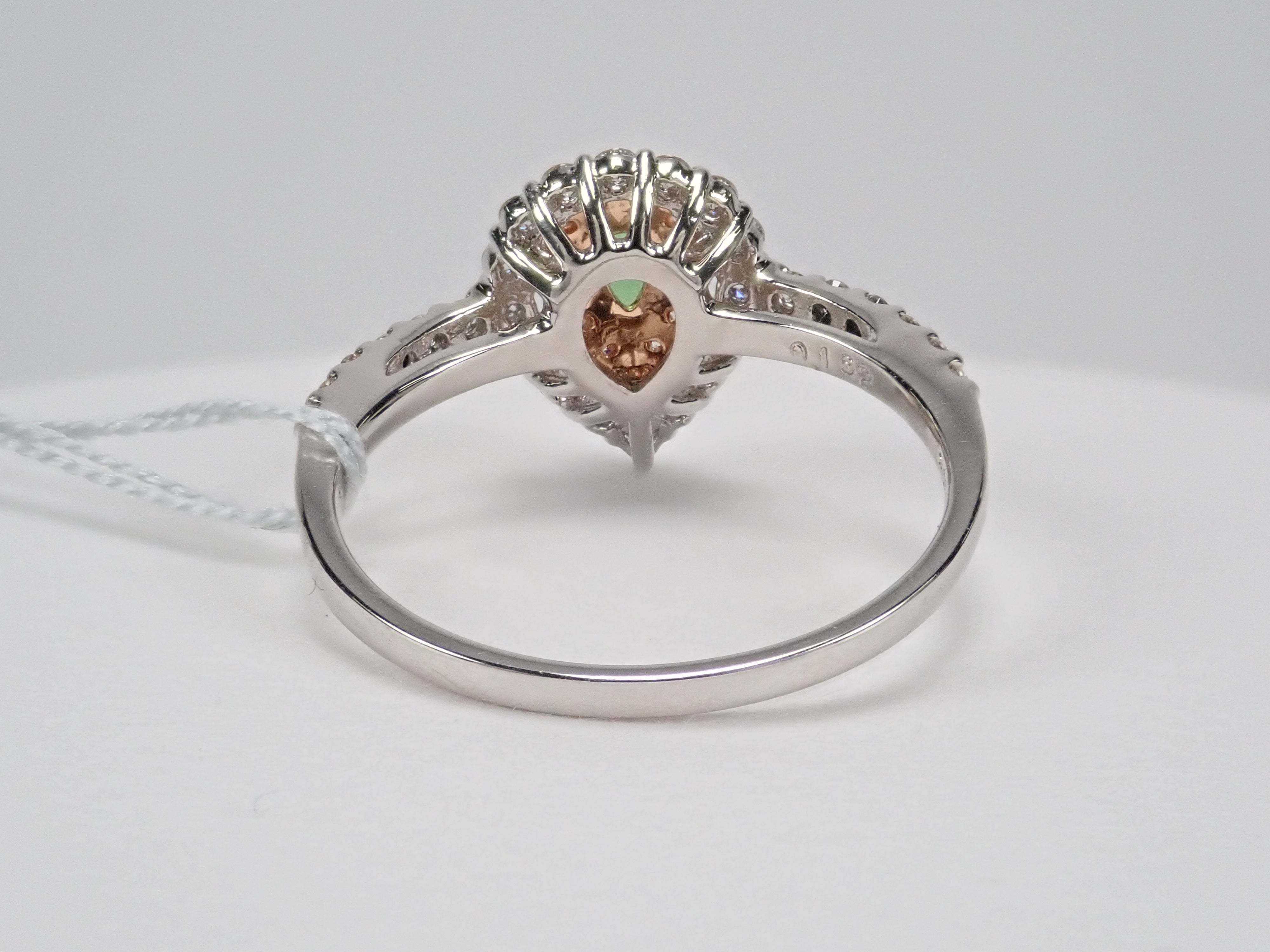 K18/Pt950グリーンアウイナイト0.162ct リング
