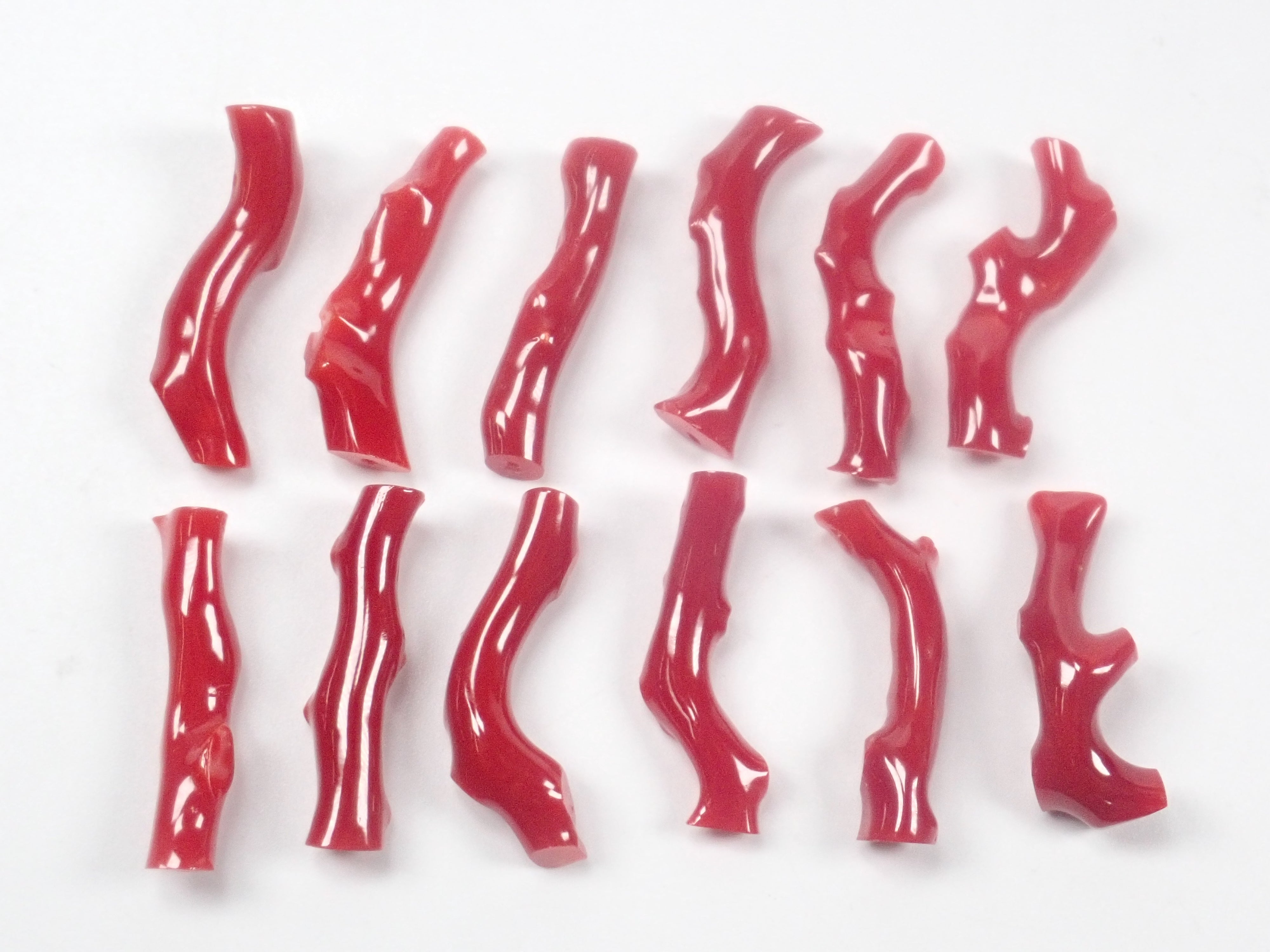 【4/4 22時販売】《限定12石》高知県産血赤珊瑚 枝(原木)1石(3月誕生石、コーラル,平均5.3ct)《複数購入割引有》