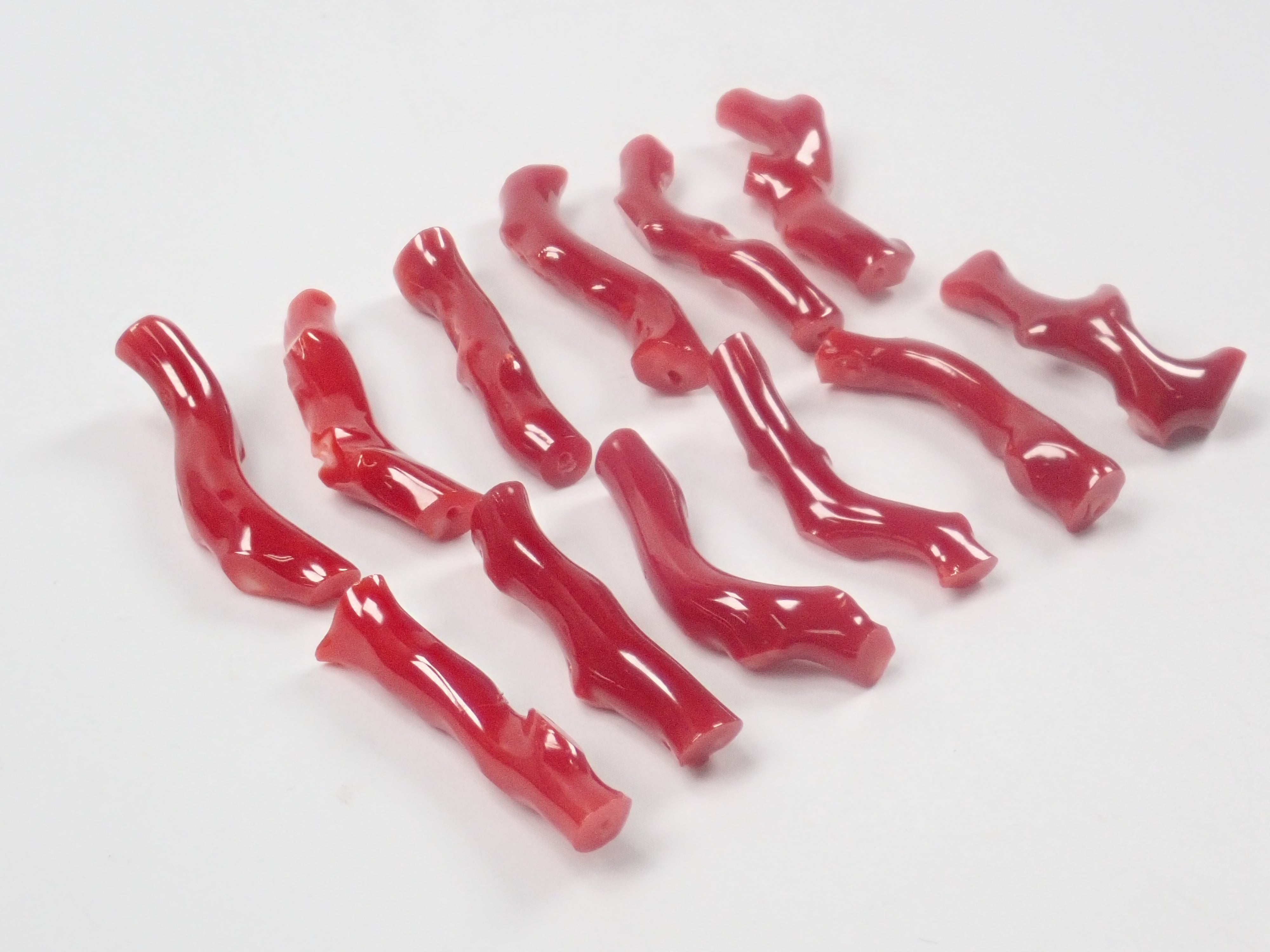 《Limited to 12 Stones》Kochi Prefecture Blood Coral Branch (Raw Coral) 1 Stone (March Birthstone, Coral, average 5.3ct)《Bulk Purchase Discount Available》