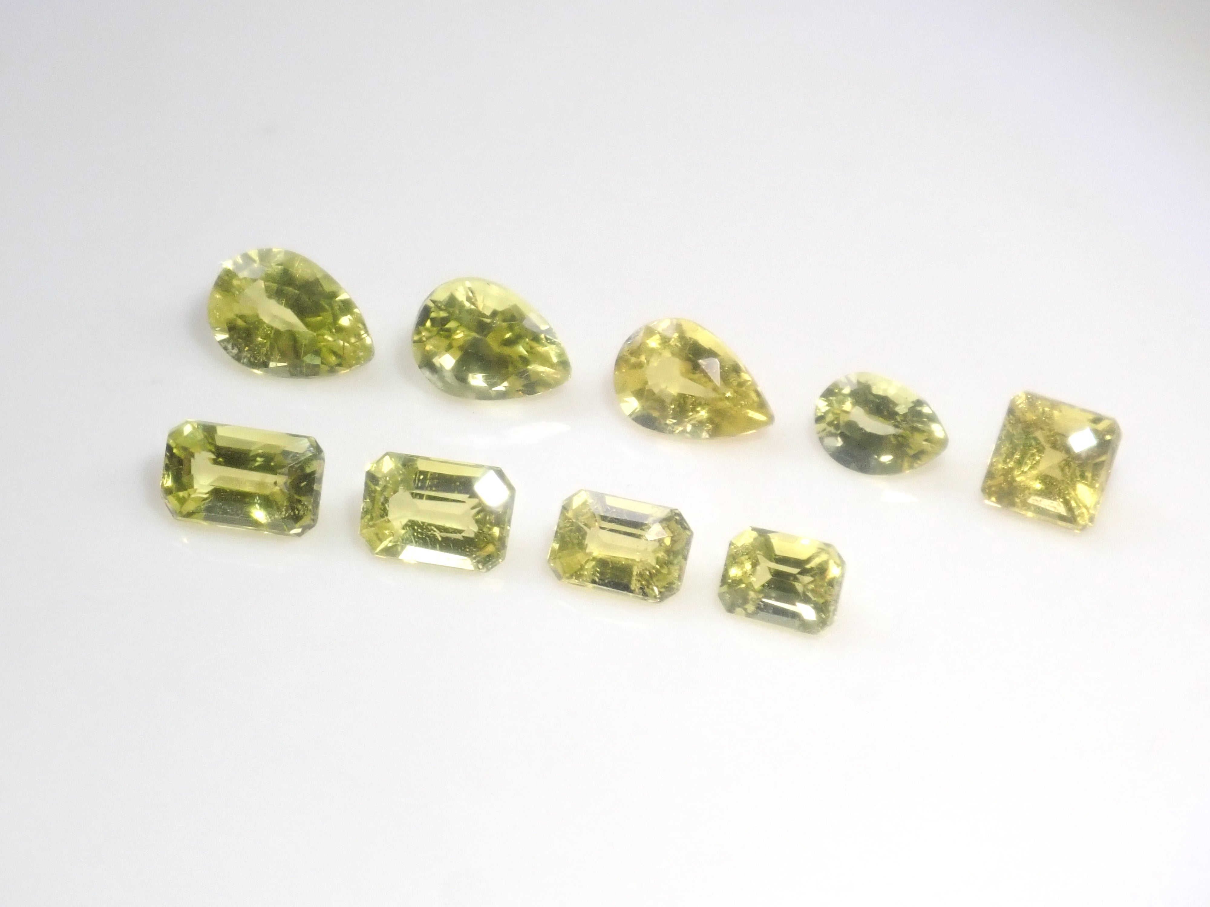 【4/11 22時販売】《ツーソン新着・限定9石》ザンビア産カナリーイエロートルマリン 平均0.18ct《複数購入割引有》