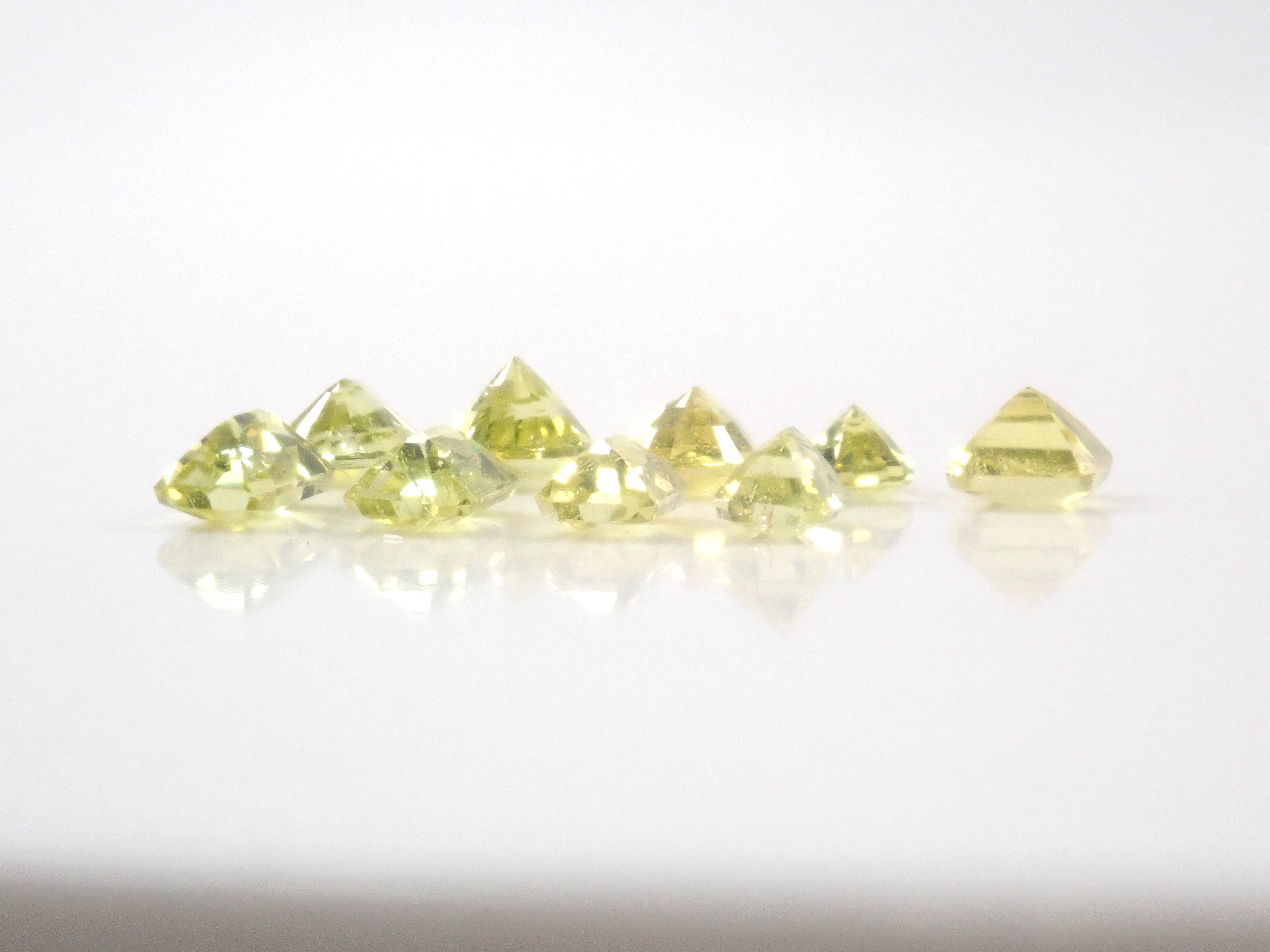 【4/11 22時販売】《ツーソン新着・限定9石》ザンビア産カナリーイエロートルマリン 平均0.18ct《複数購入割引有》