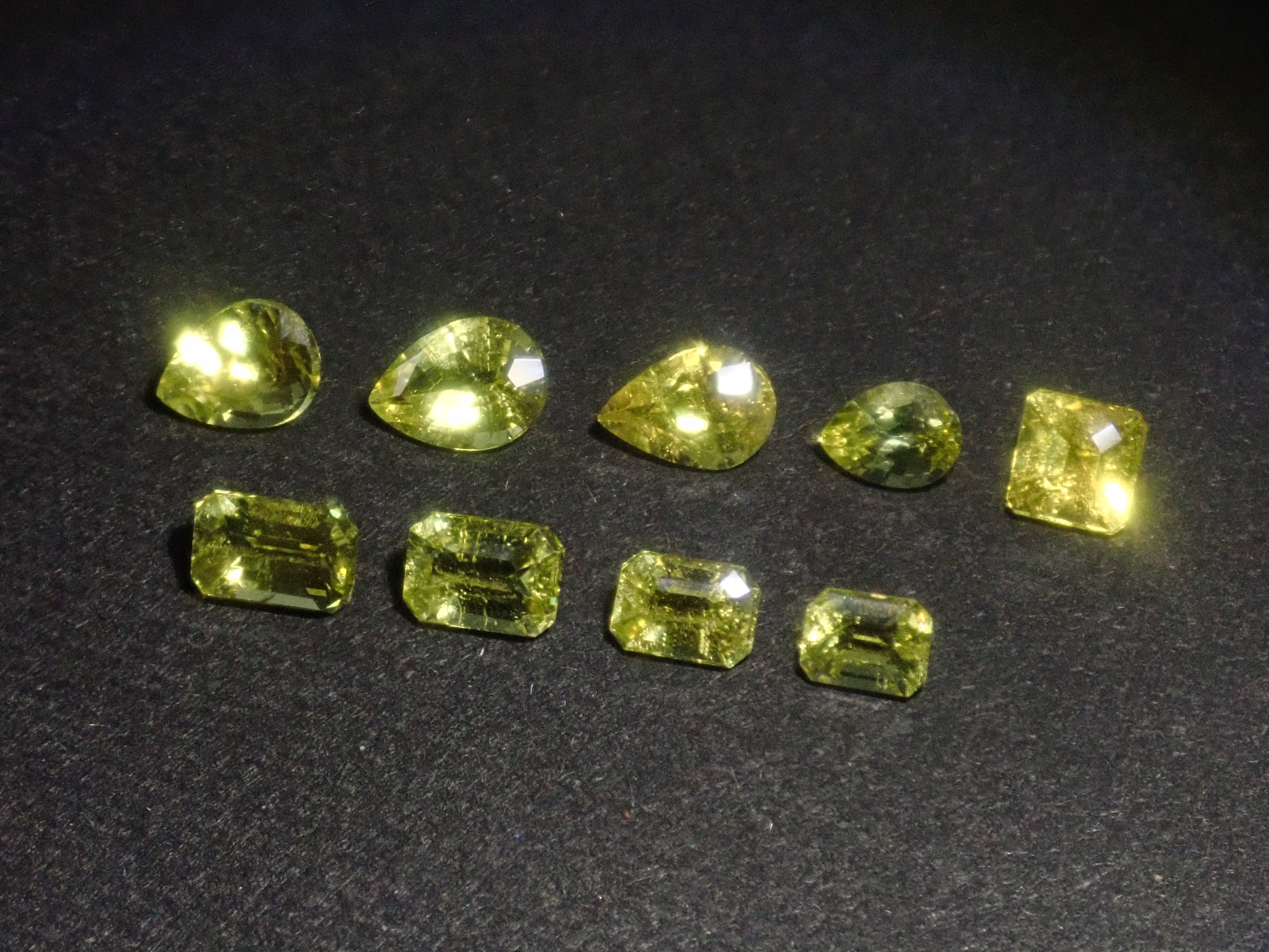 【4/11 22時販売】《ツーソン新着・限定9石》ザンビア産カナリーイエロートルマリン 平均0.18ct《複数購入割引有》