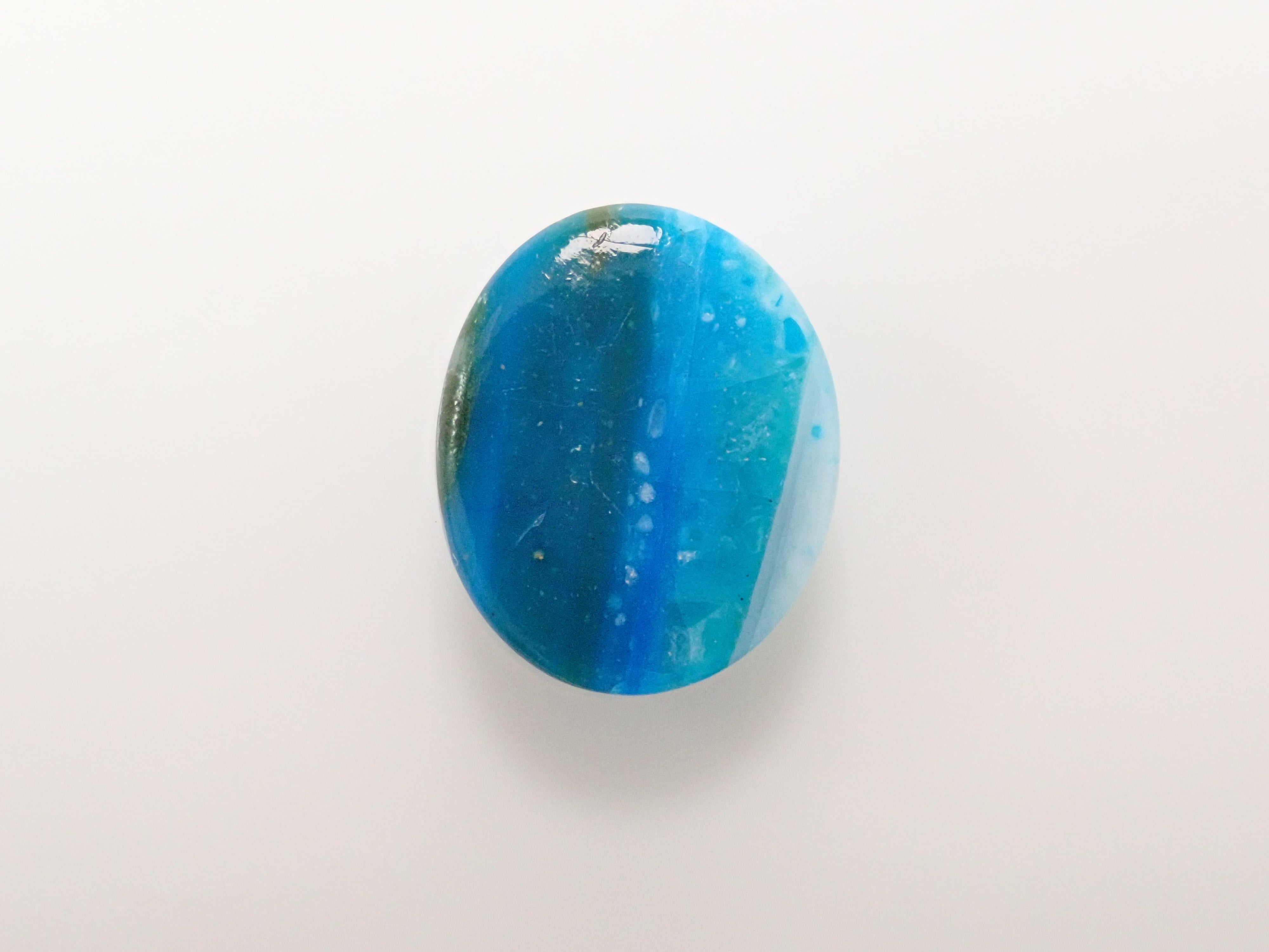 【12562647掲載】ペルー産バイカラーブルーオパール 3.757ctルース