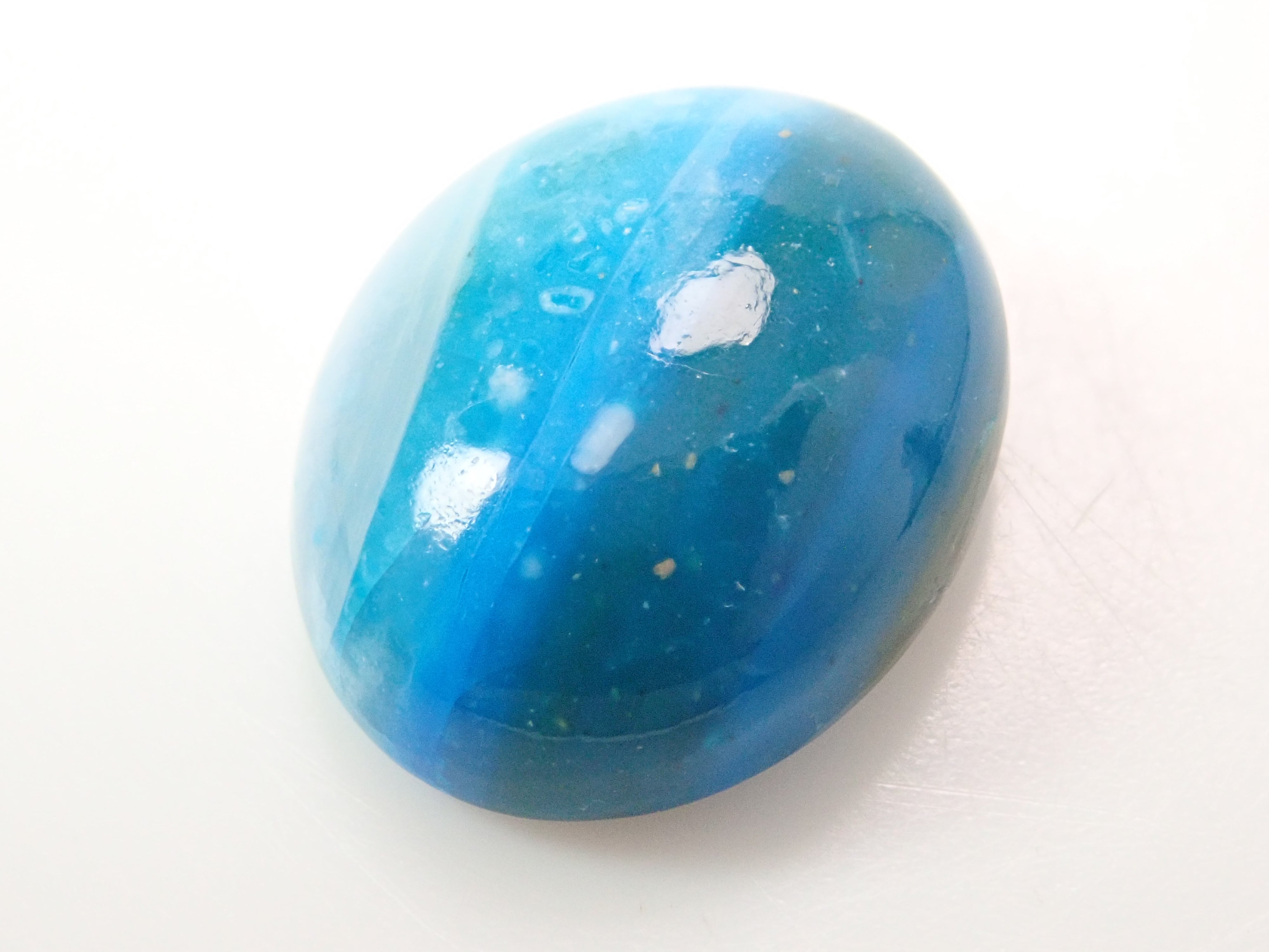 【12562647掲載】ペルー産バイカラーブルーオパール 3.757ctルース