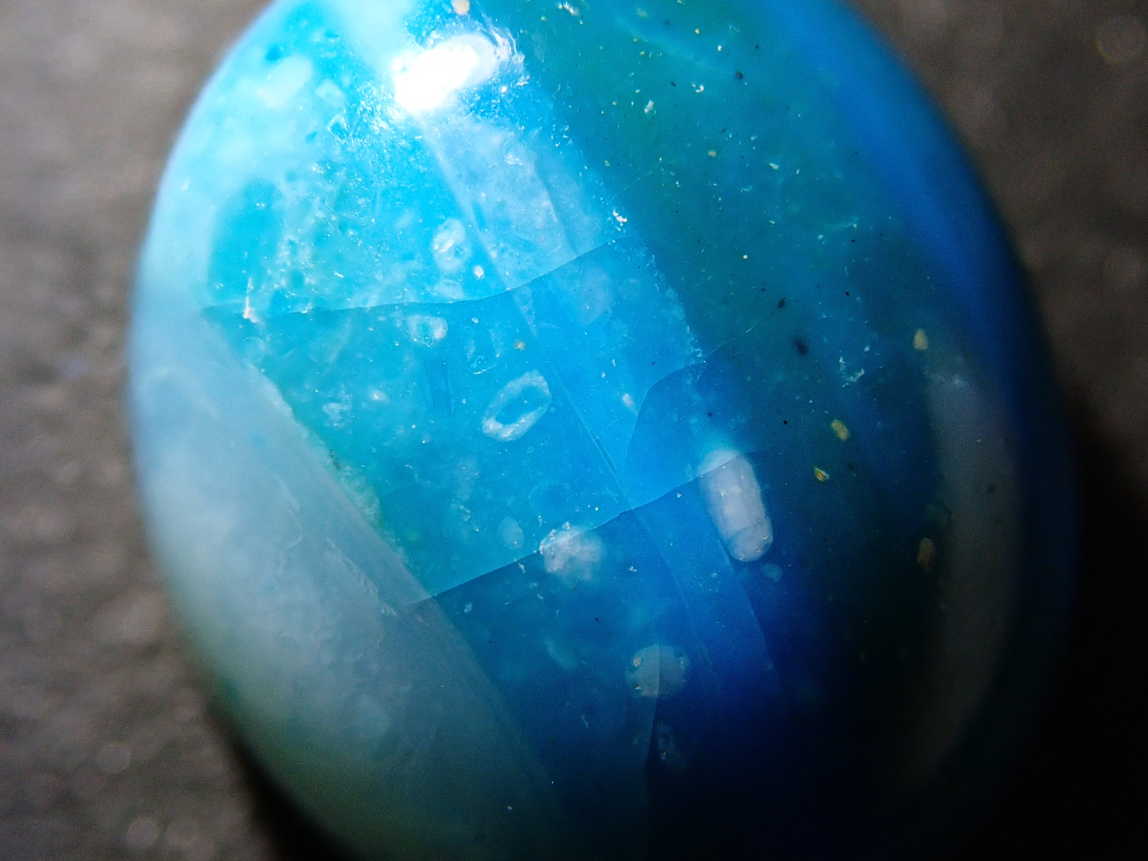 【12562647掲載】ペルー産バイカラーブルーオパール 3.757ctルース