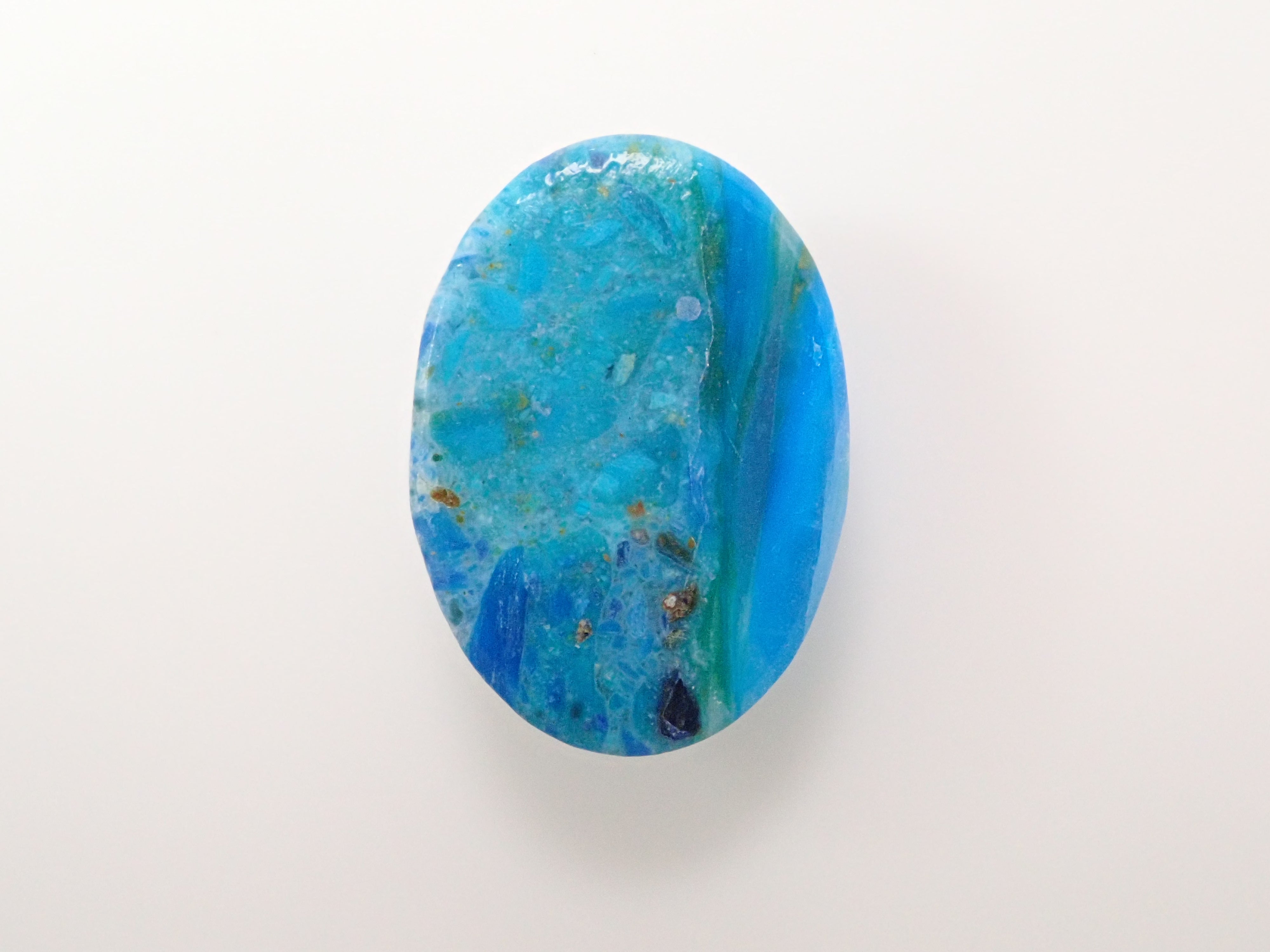 【12562649掲載】ペルー産バイカラーブルーオパール 4.379ctルース