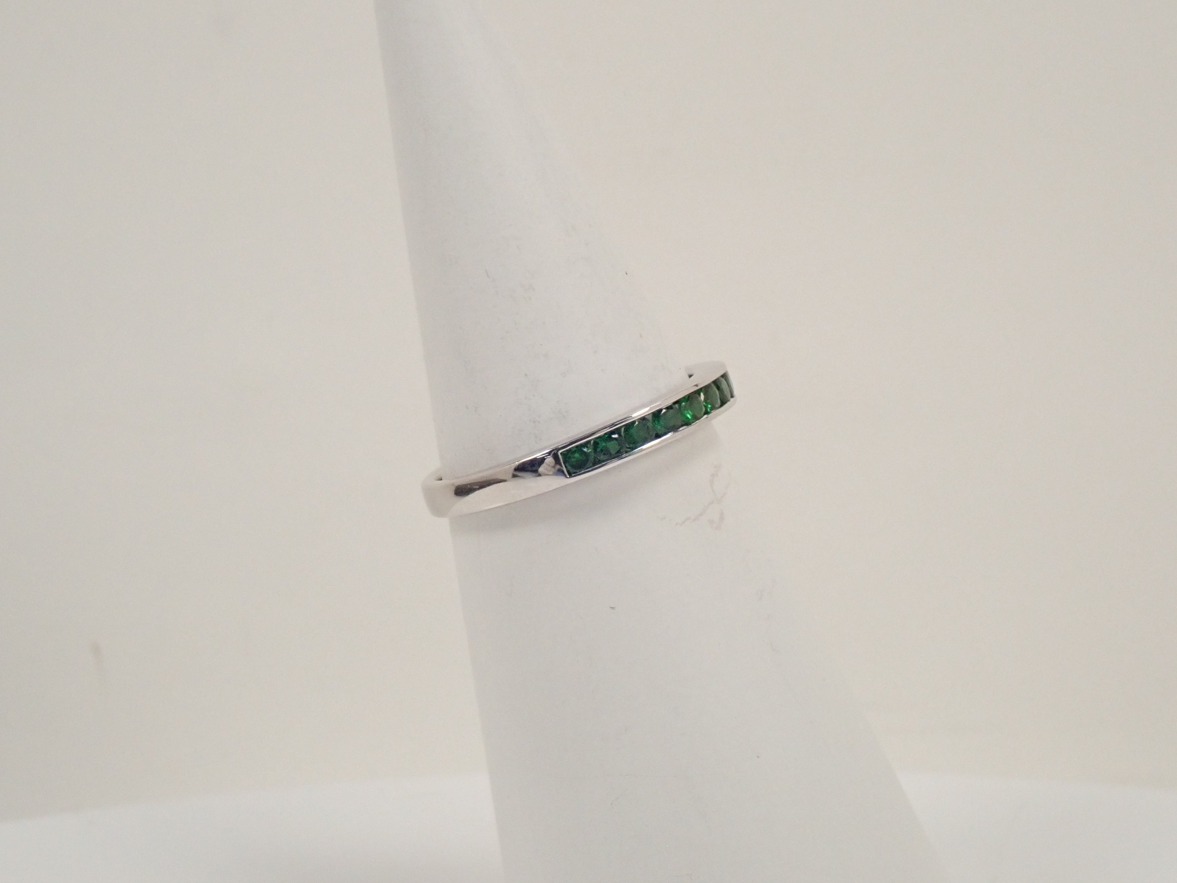 【22602546掲載】【カラフリ】K18WG ツァボライト 0.57ctct リング