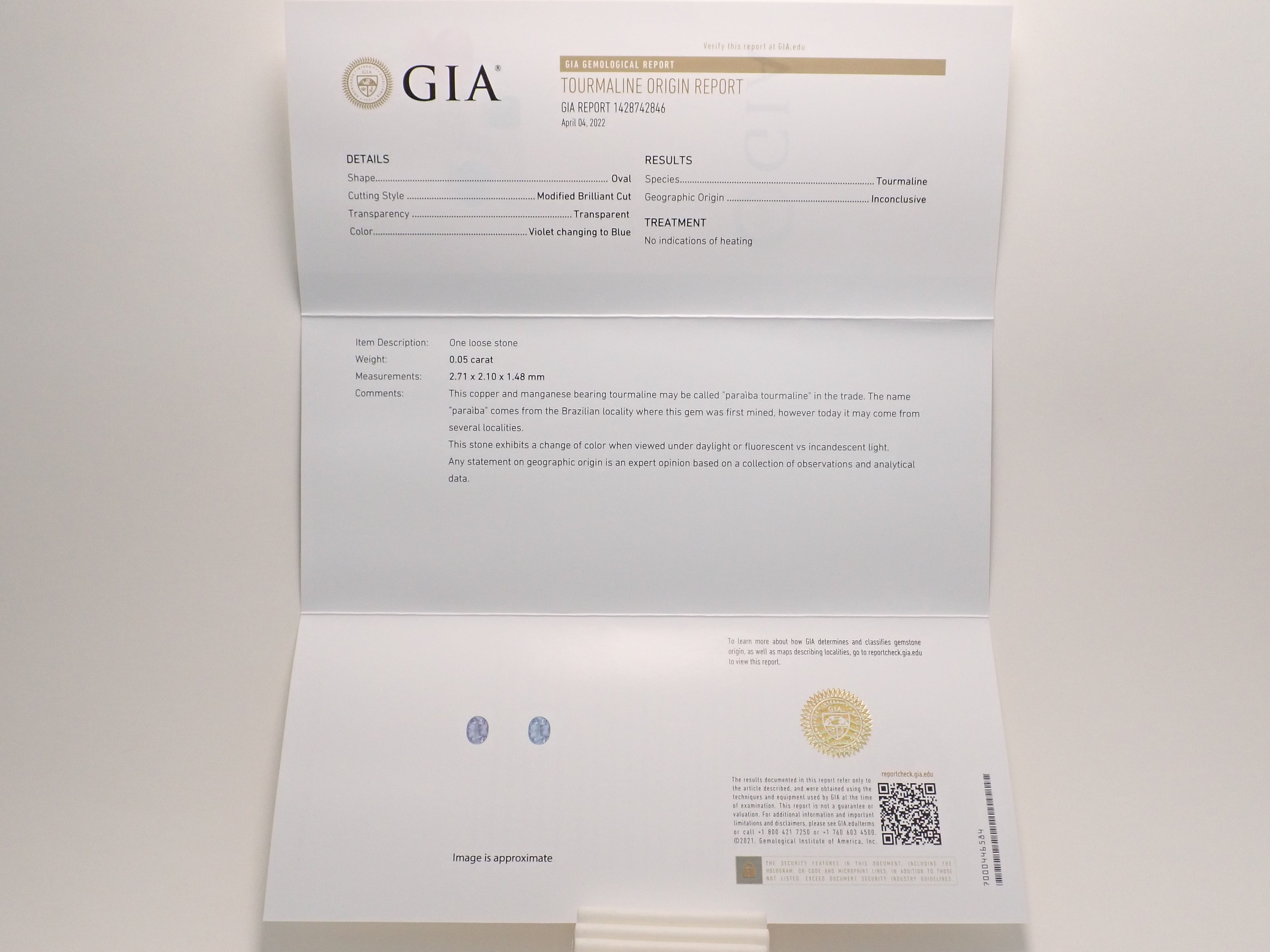 【12562732掲載】非加熱ブラジル産パライバトルマリン 0.050ctルース