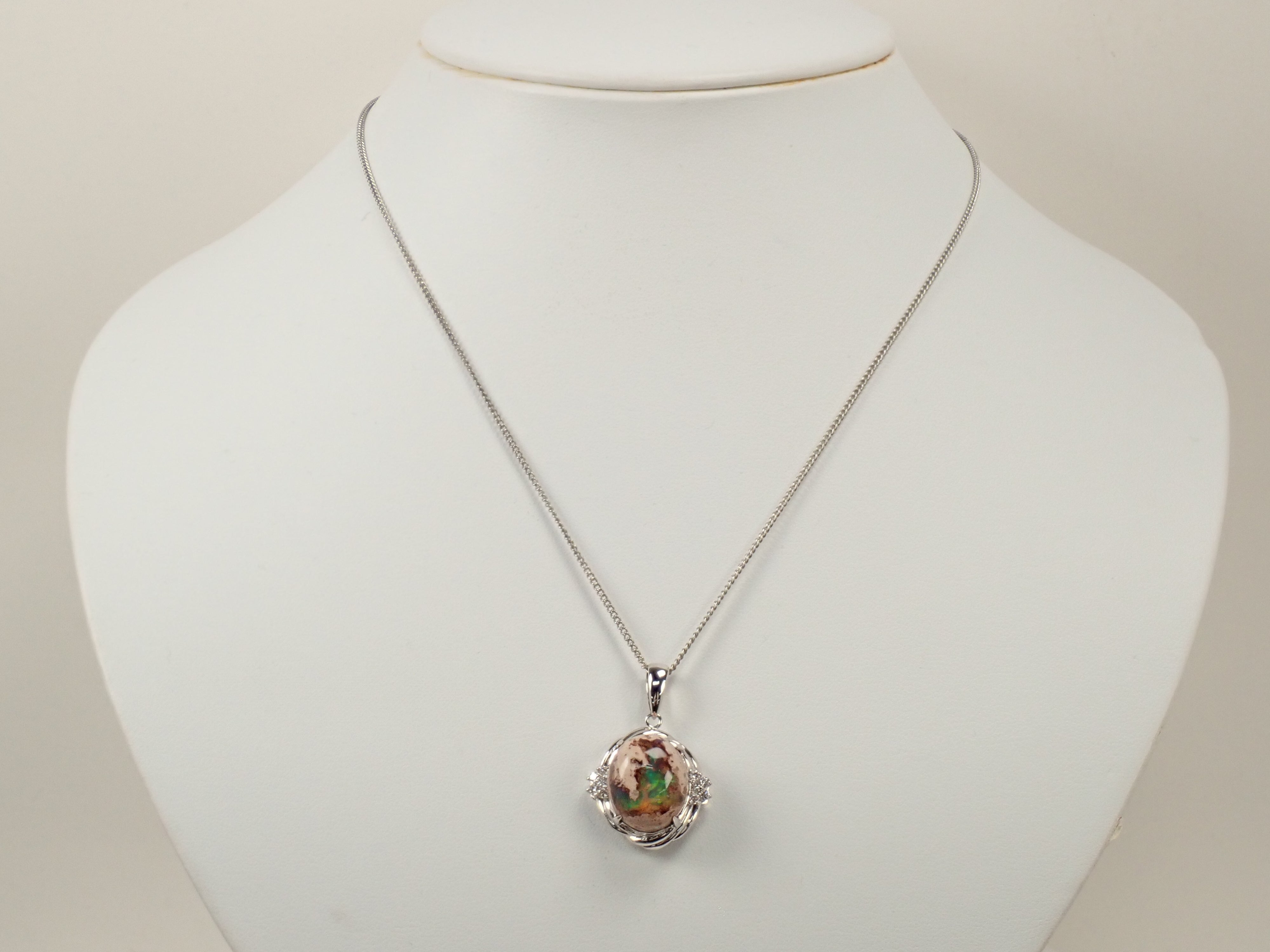 【22602560掲載】【カラフリ】Pt900 カンテラオパール 7.809ctct リング