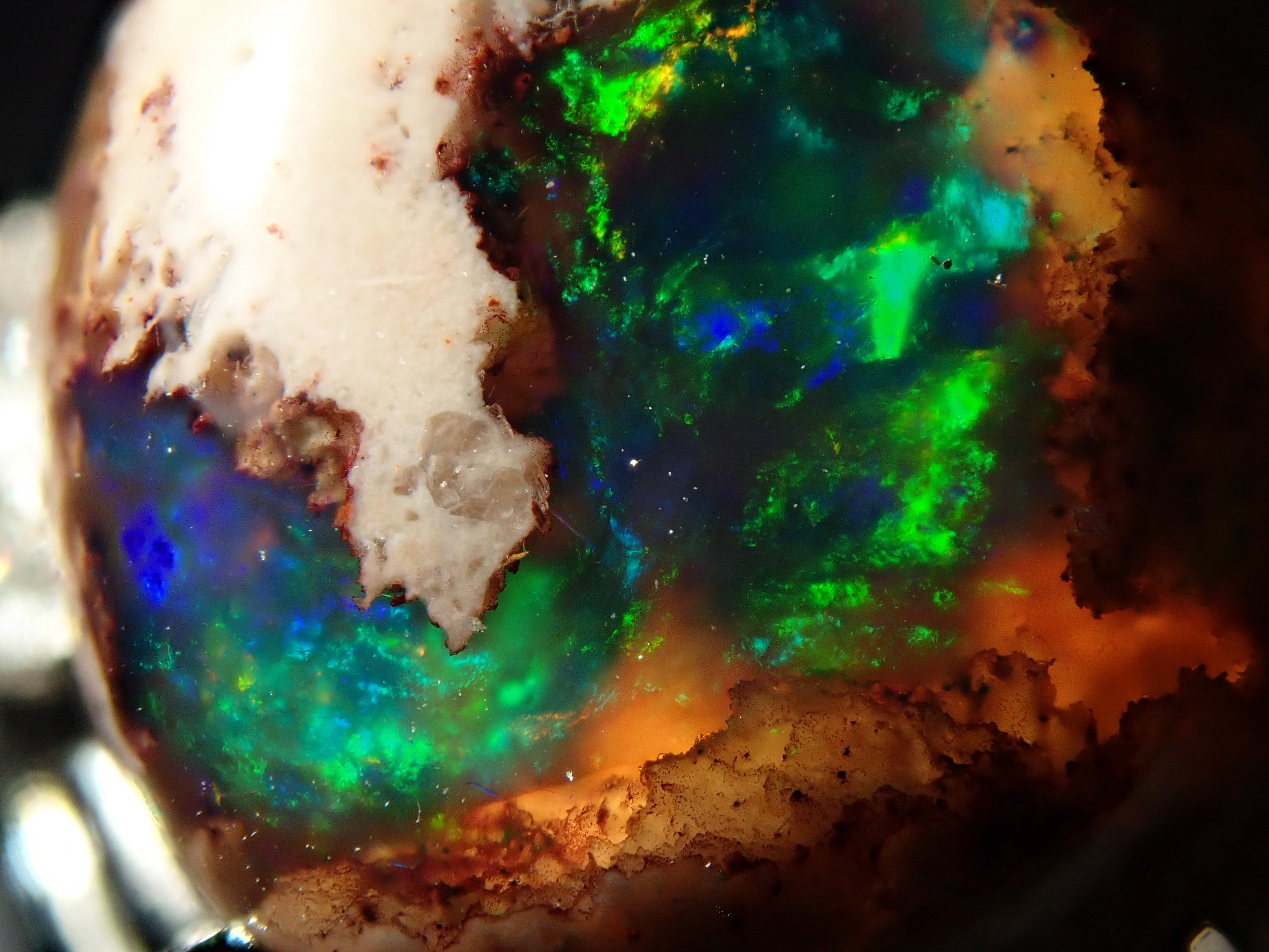 【22602560掲載】【カラフリ】Pt900 カンテラオパール 7.809ctct リング