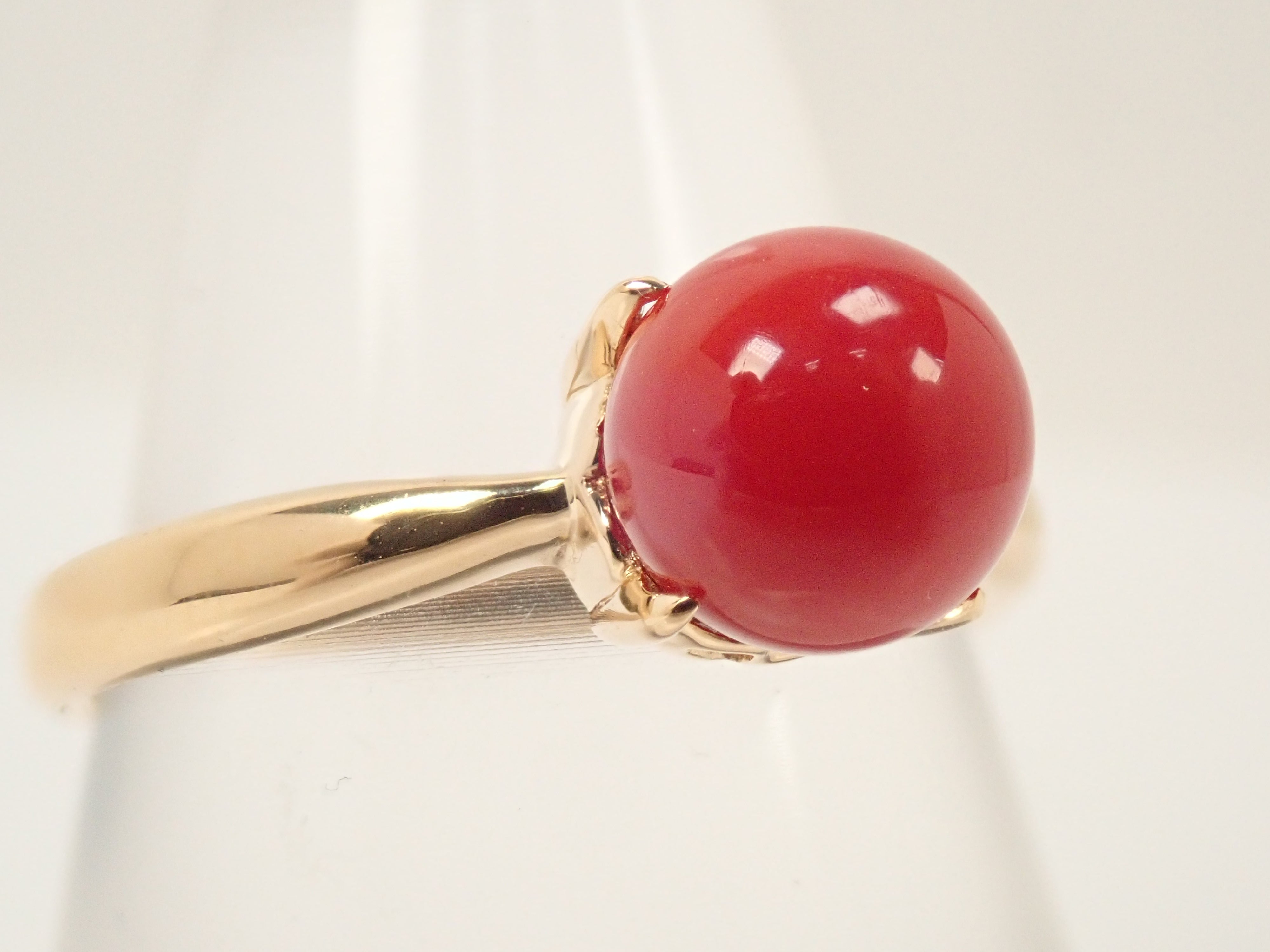 【22602558掲載】【カラフリ】K18 血赤珊瑚 ペンダントトップ(ネックレストップ)