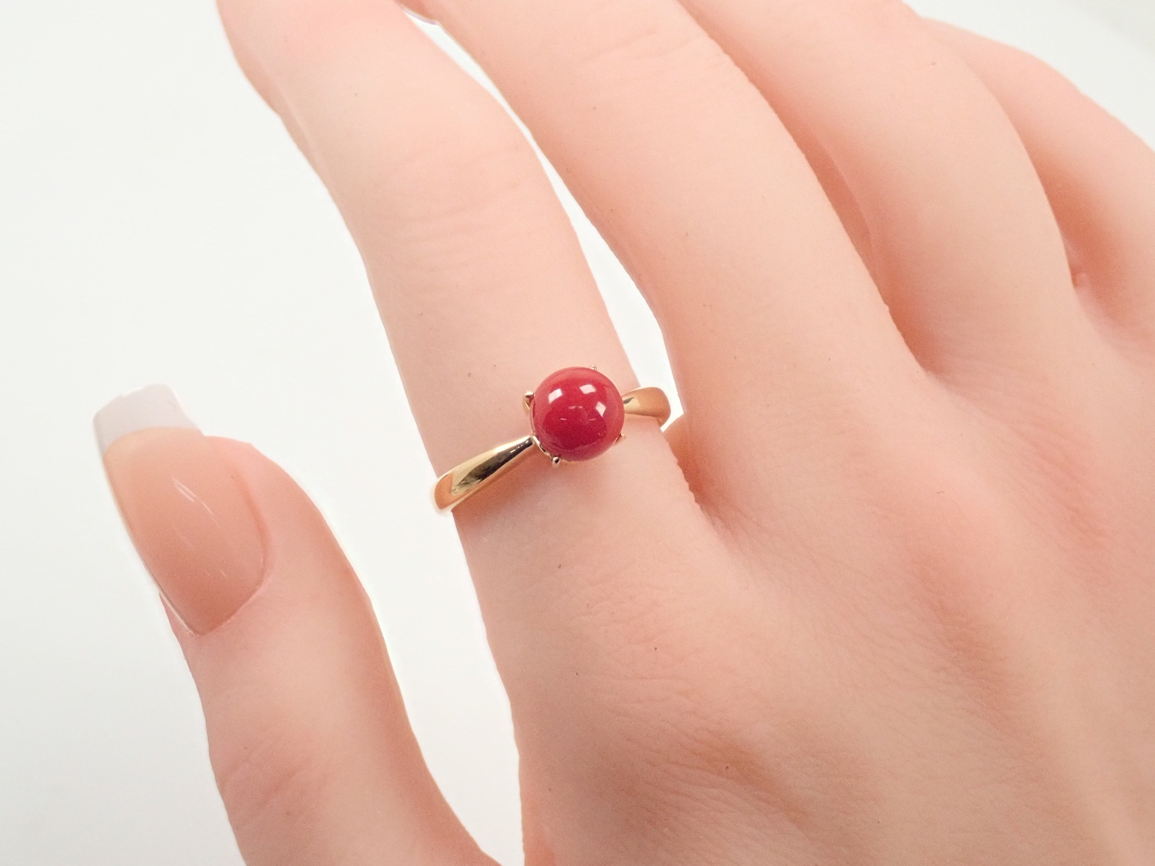 【22602558掲載】【カラフリ】K18 血赤珊瑚 ペンダントトップ(ネックレストップ)