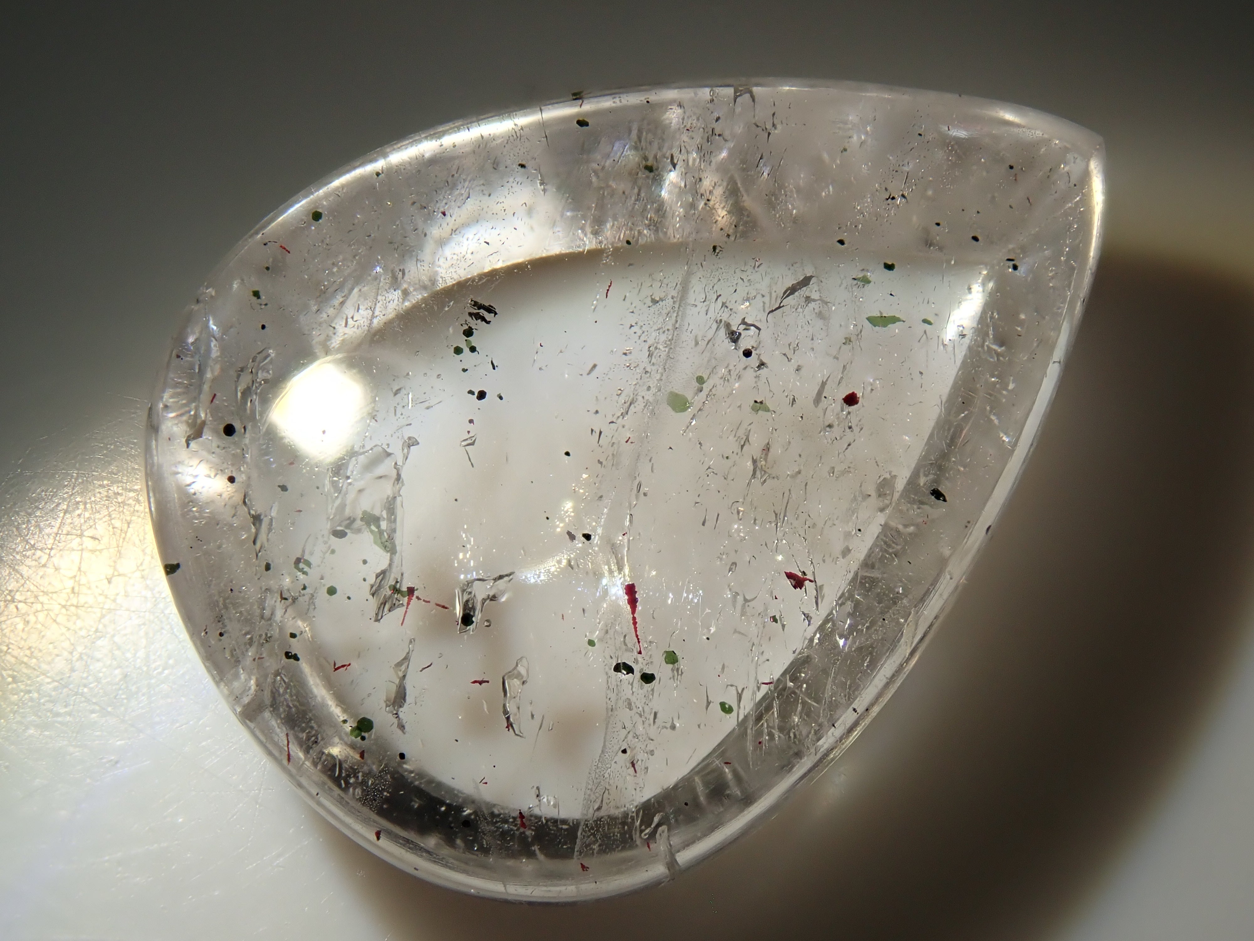 【12562837掲載】ブラジル産ティンカーベルクォーツ(ピンクファイヤークォーツ) 6.020ctルース