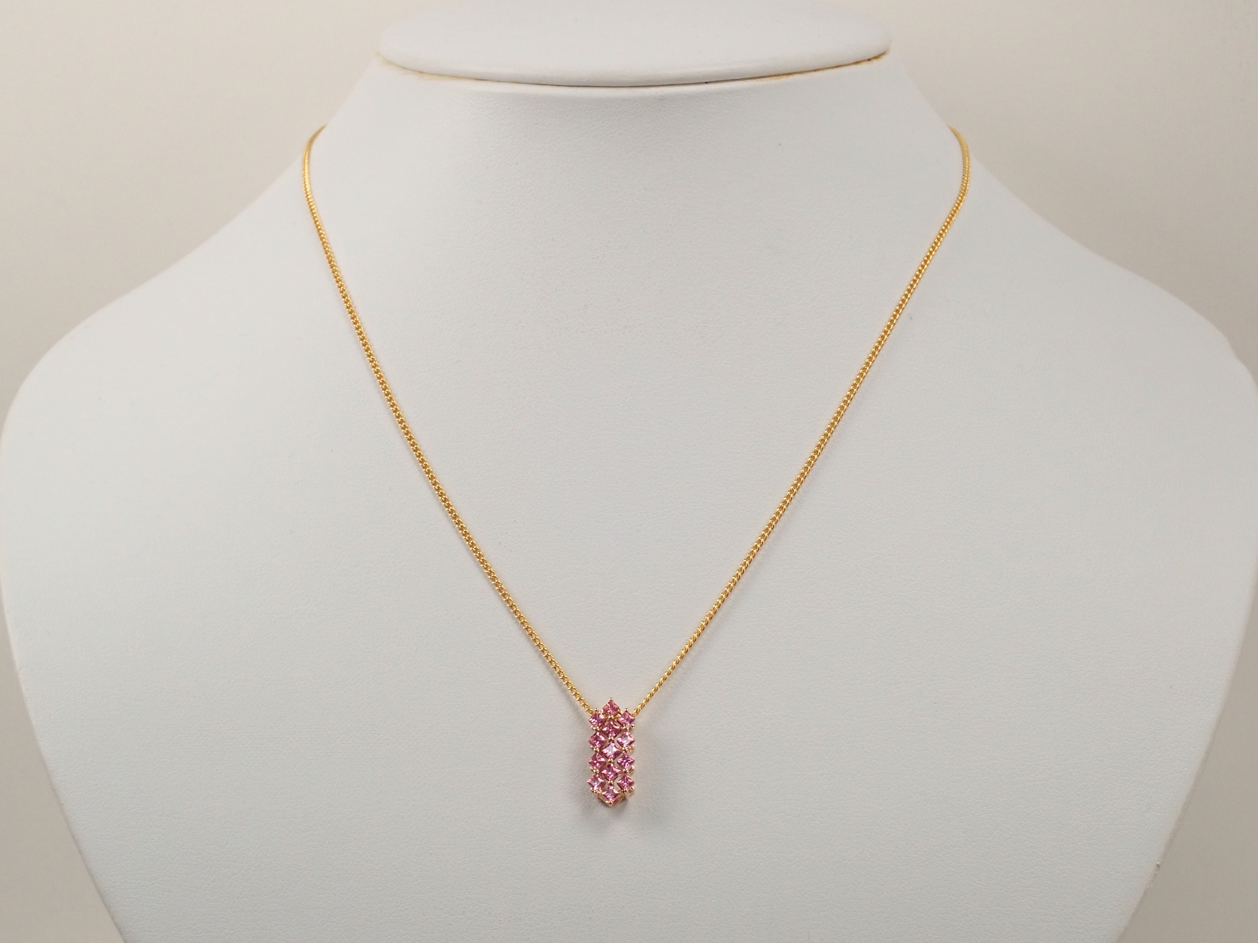 【22602585掲載】【カラフリ】K18PG スピネル 0.48ct ペンダントトップ(ネックレストップ)