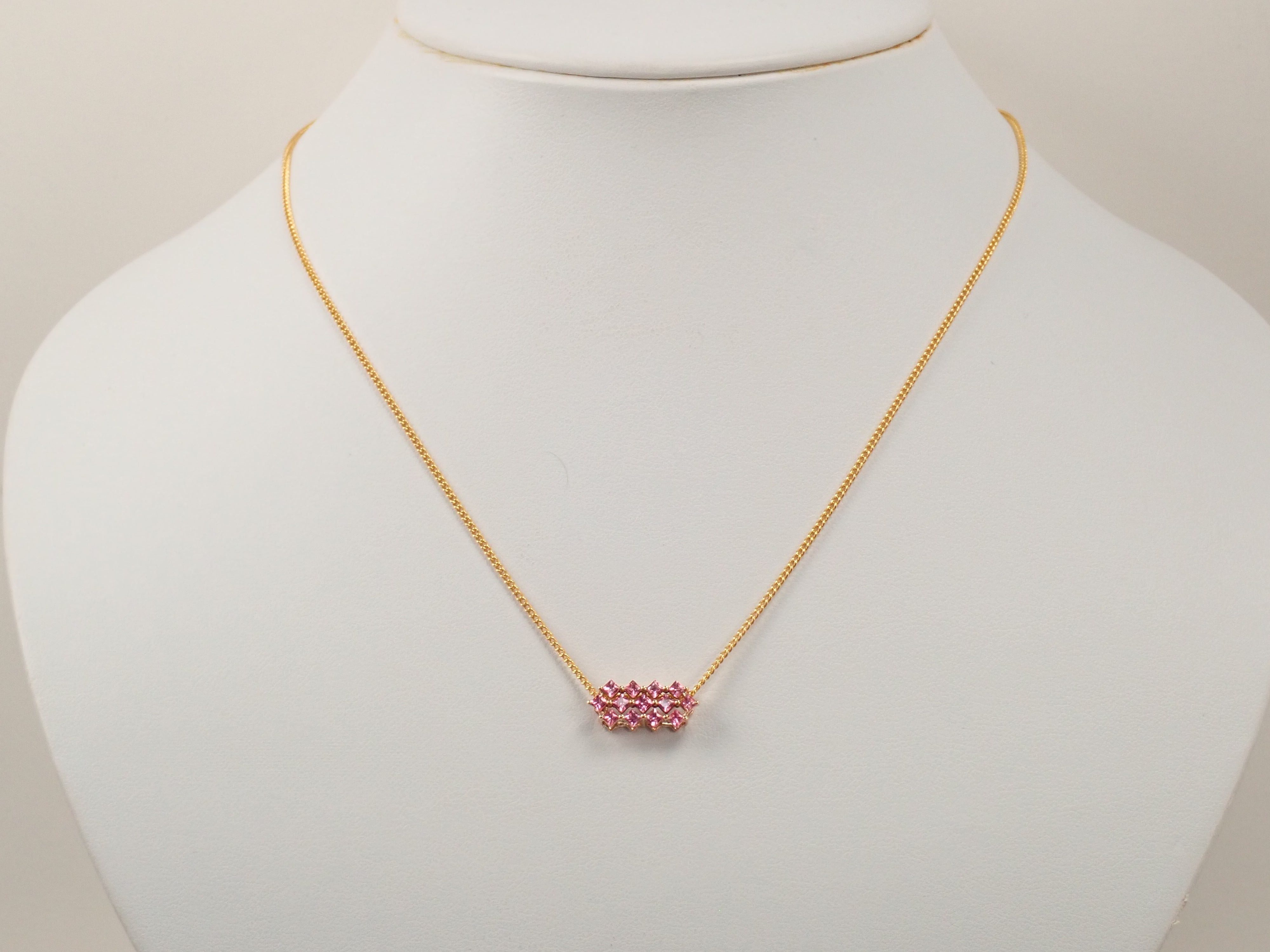 【22602585掲載】【カラフリ】K18PG スピネル 0.48ct ペンダントトップ(ネックレストップ)