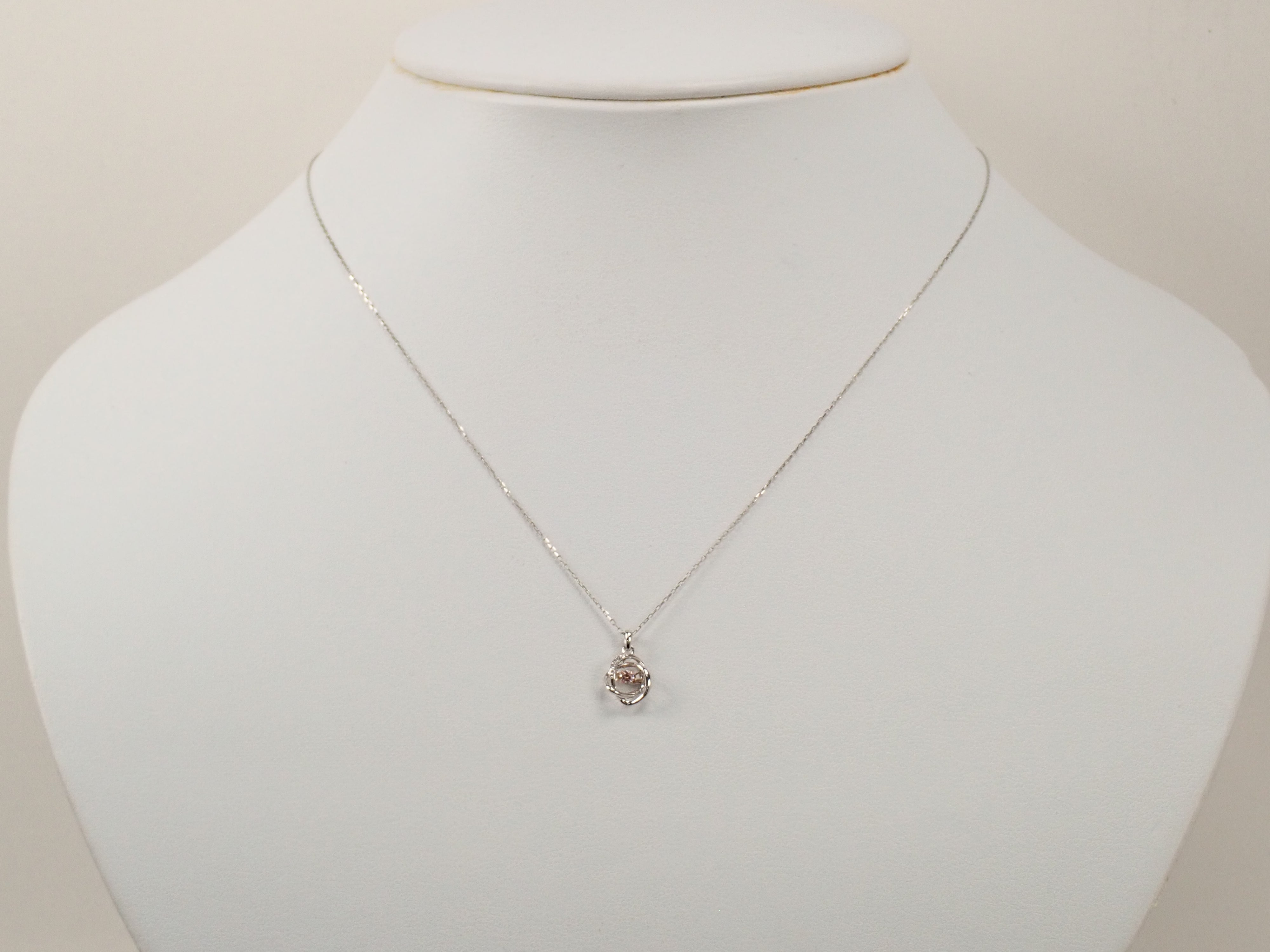 【22602588掲載】【カラフリ】Pt900 ピンクダイヤモンド 0.008ct ペンダント(ネックレス)