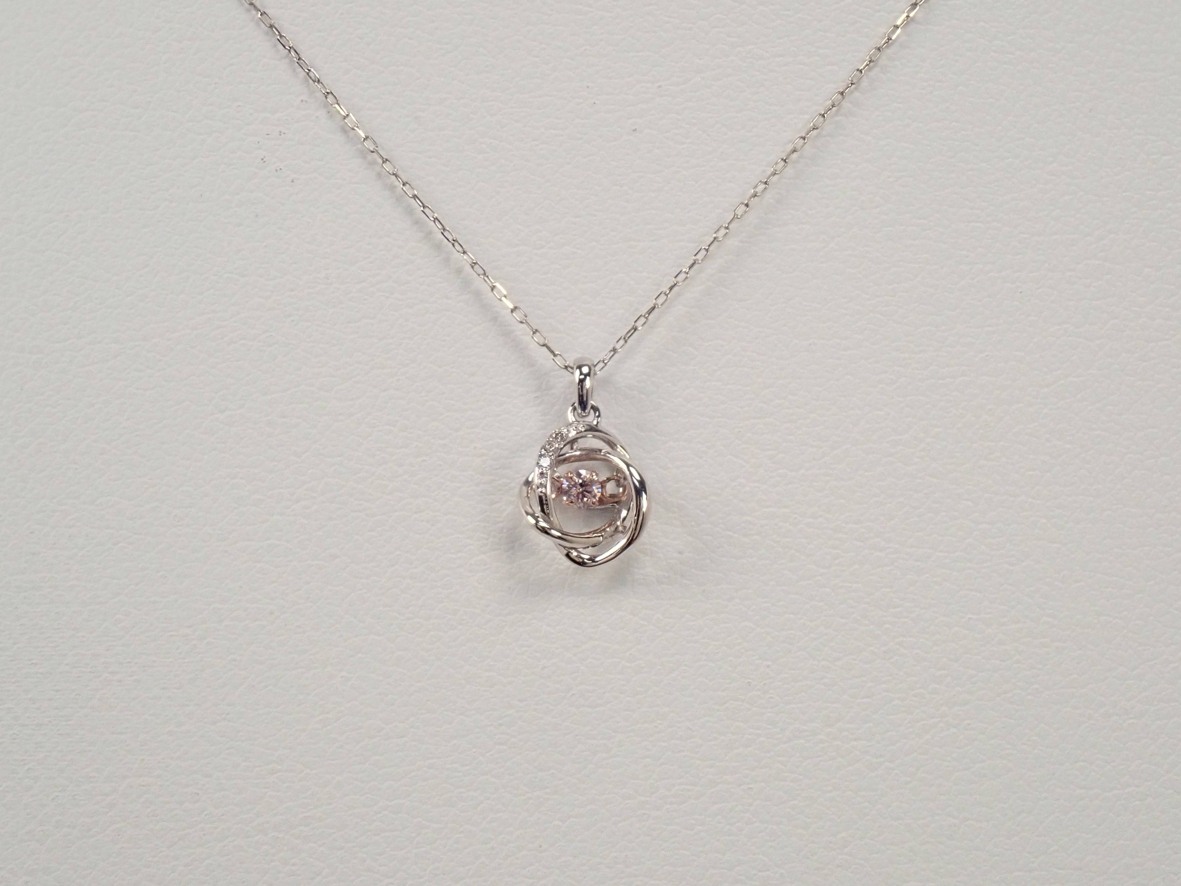 【22602588掲載】【カラフリ】Pt900 ピンクダイヤモンド 0.008ct ペンダント(ネックレス)