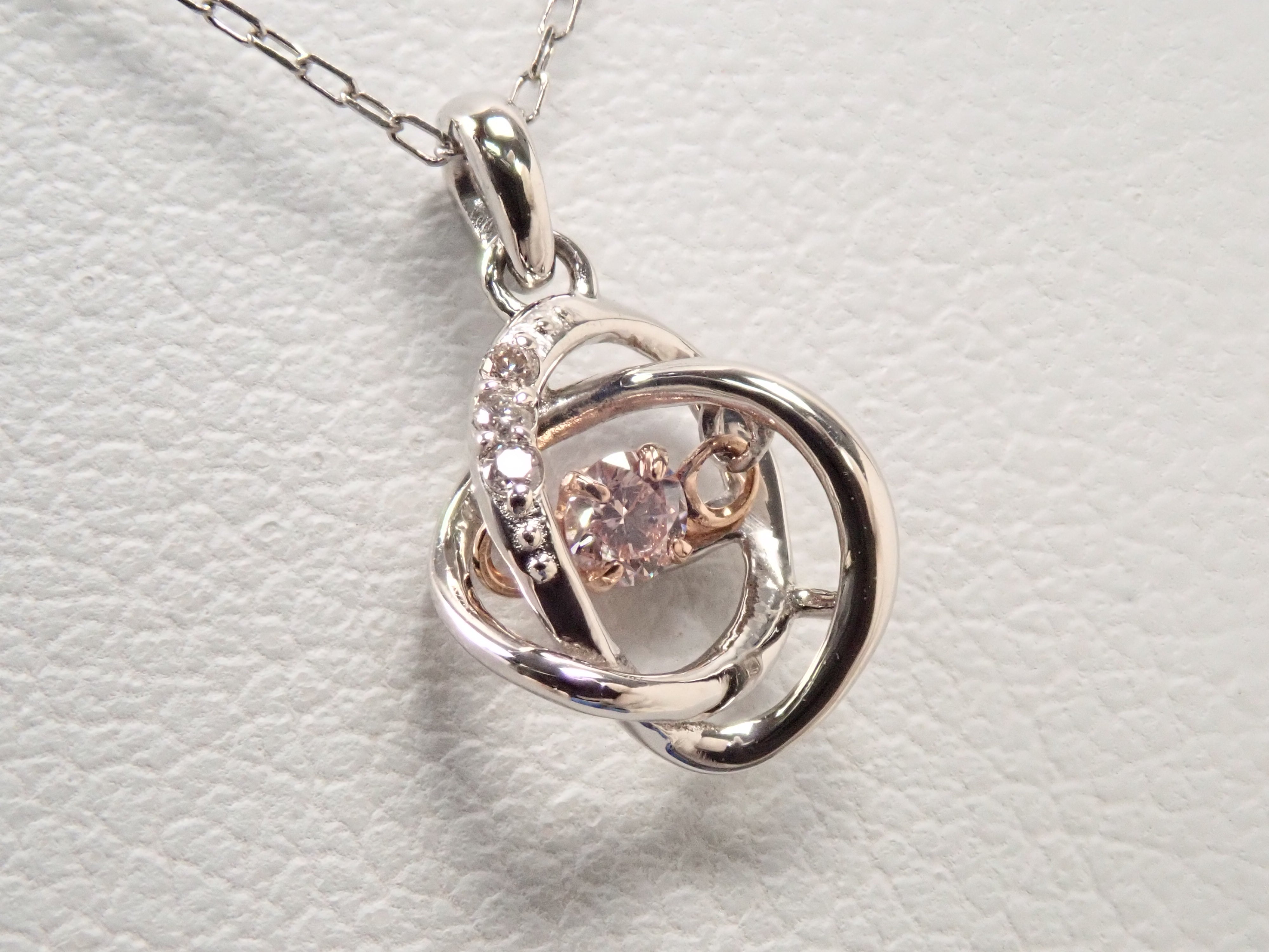 【22602588掲載】【カラフリ】Pt900 ピンクダイヤモンド 0.008ct ペンダント(ネックレス)