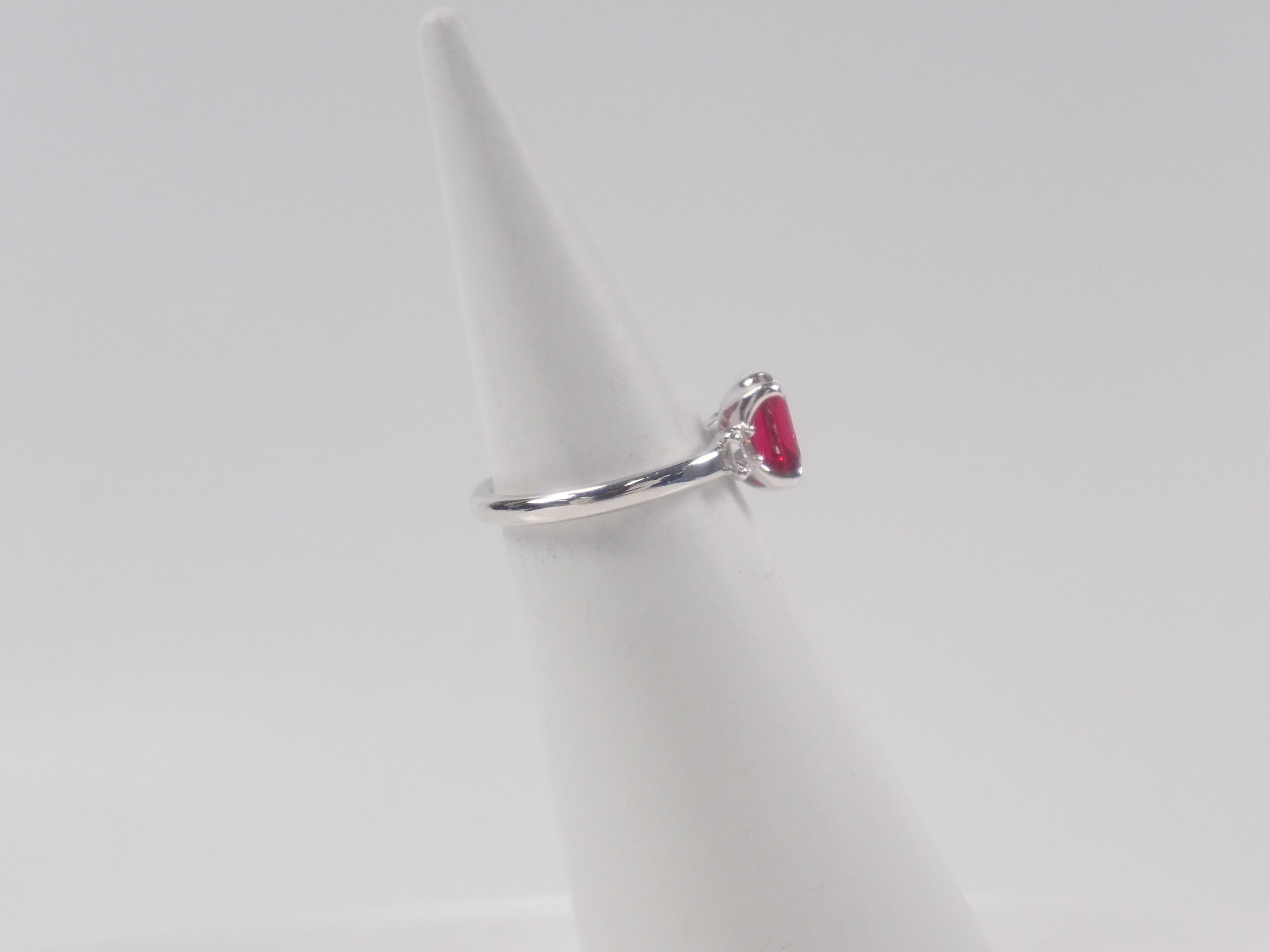【22602586掲載】【カラフリ】Pt900 合成ルビー 1.61ct リング