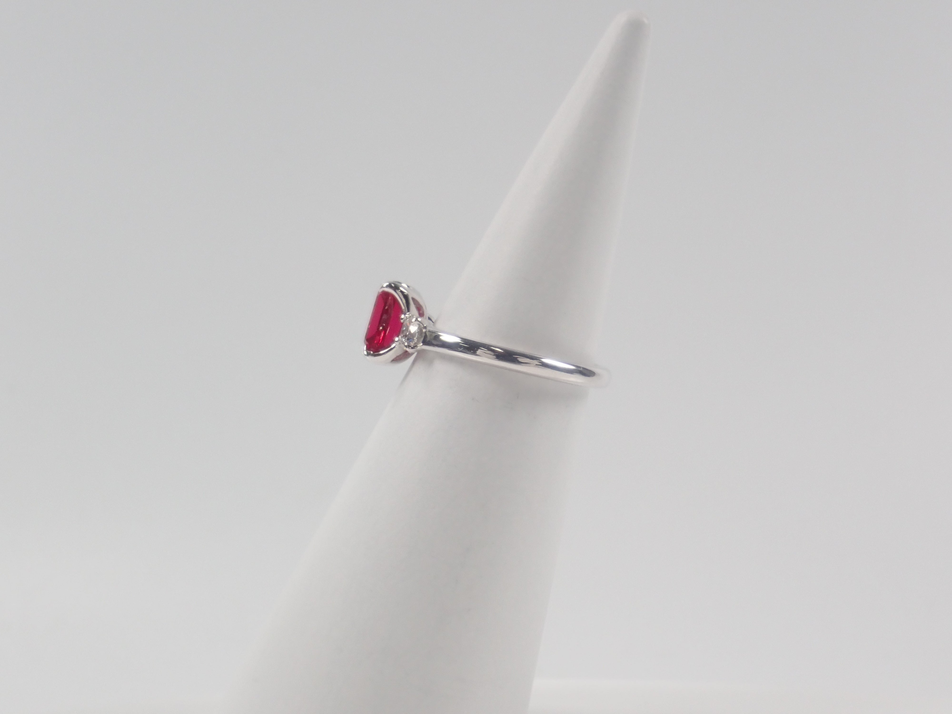【22602586掲載】【カラフリ】Pt900 合成ルビー 1.61ct リング