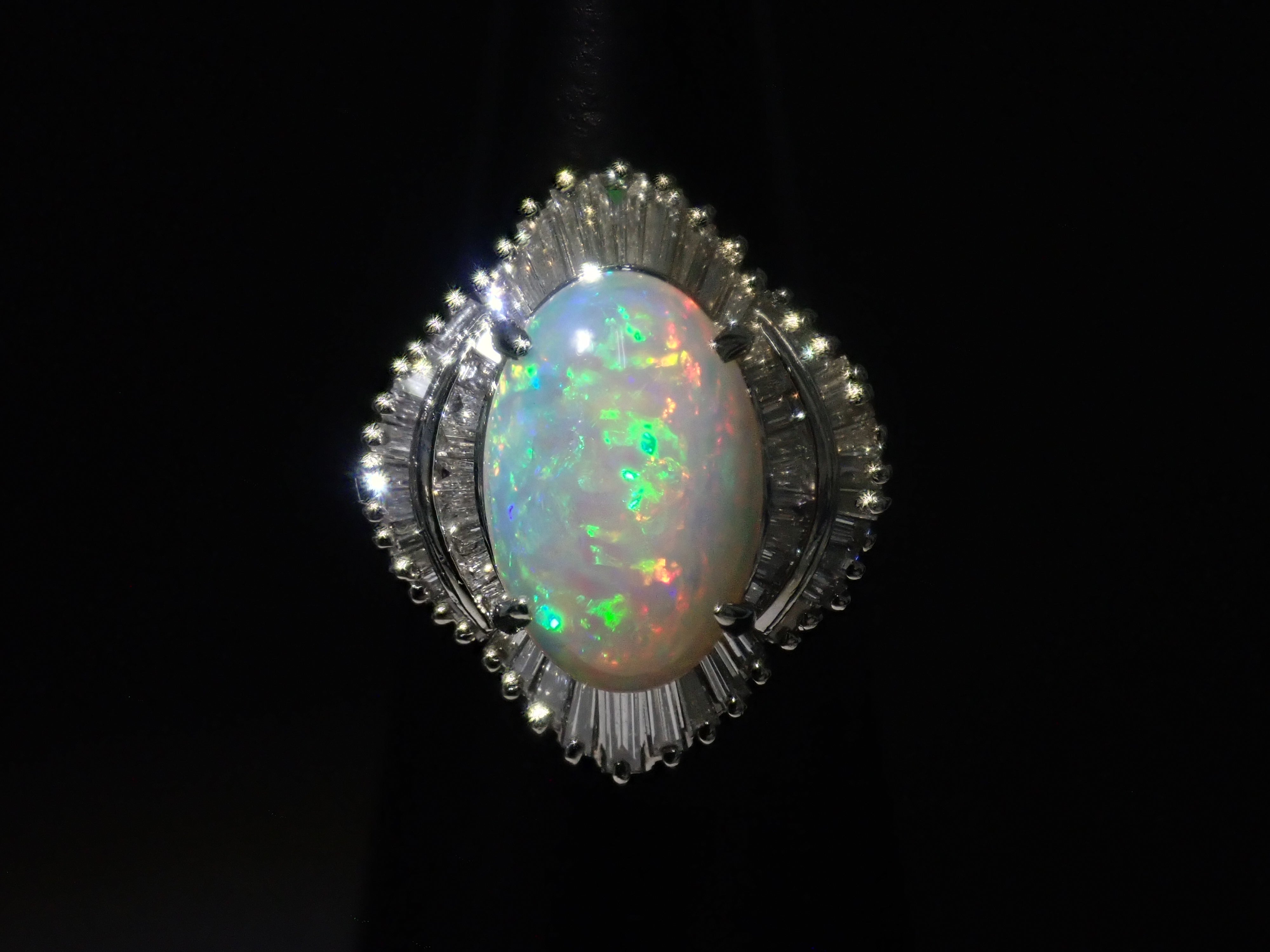 【22602587掲載】【カラフリ】Pt900 オパール 2.61ct リング