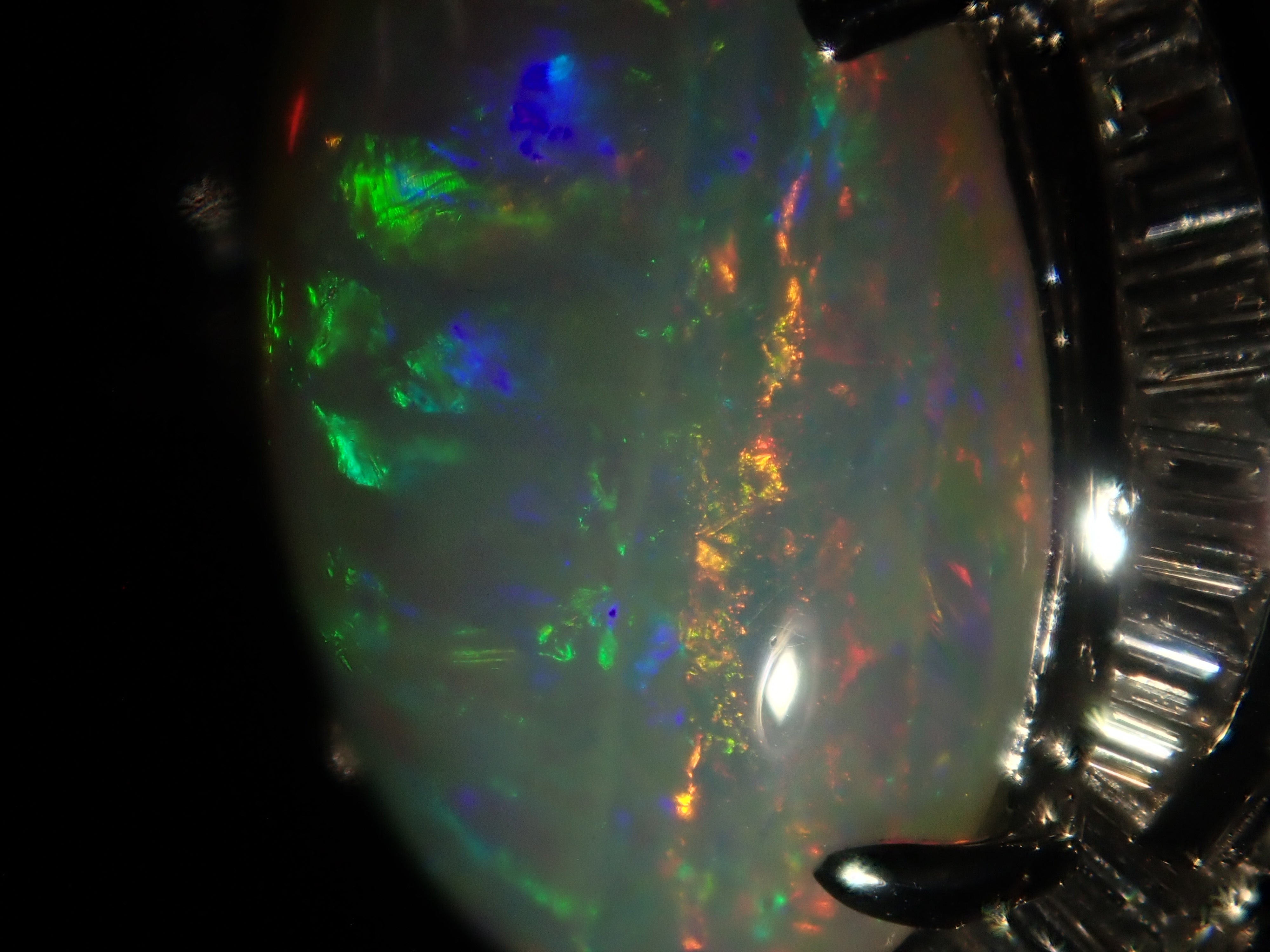 Pt900 オパール 2.61ct・ダイヤモンド0.858ctリング