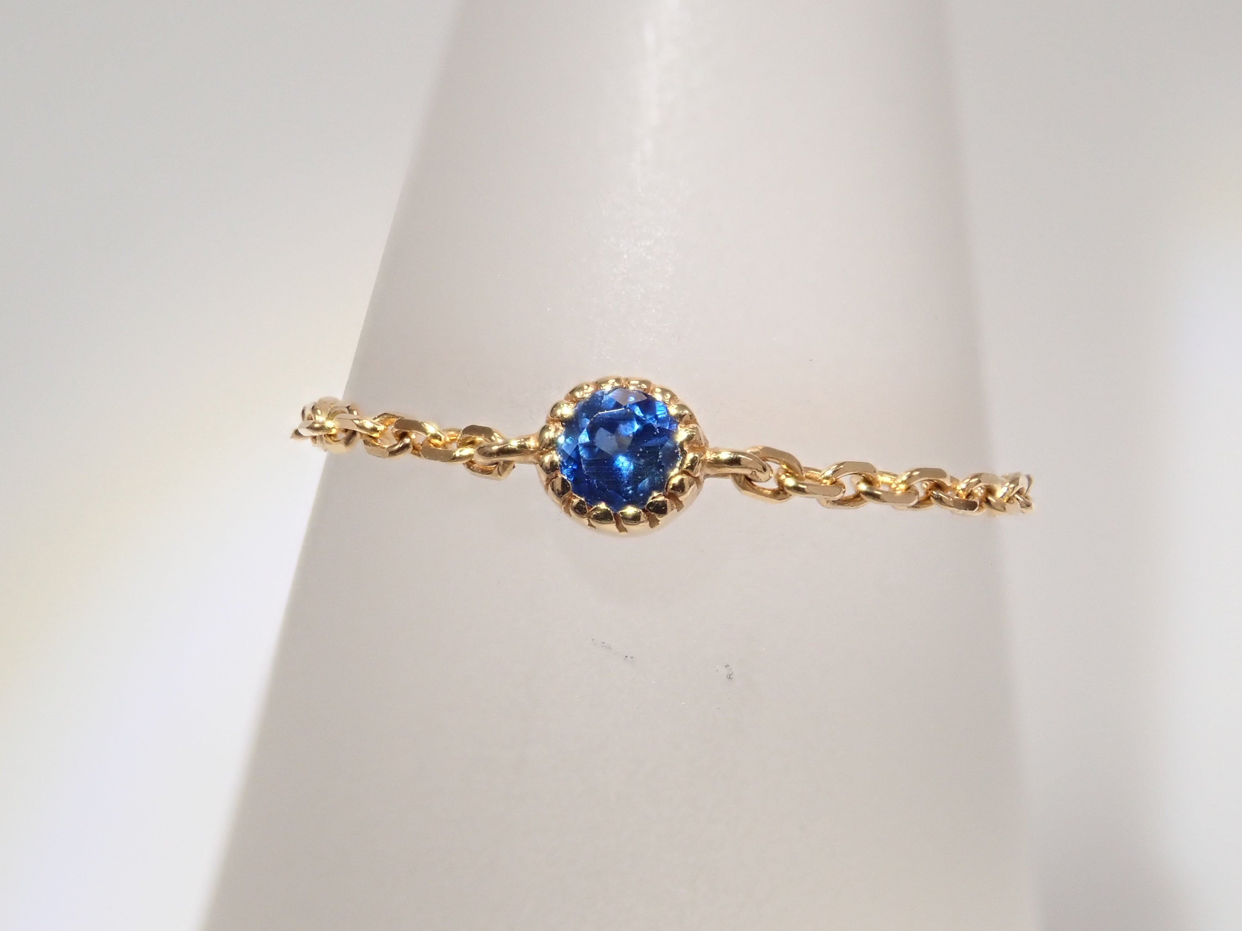 【22602565掲載】K18 ブルーサファイア リング