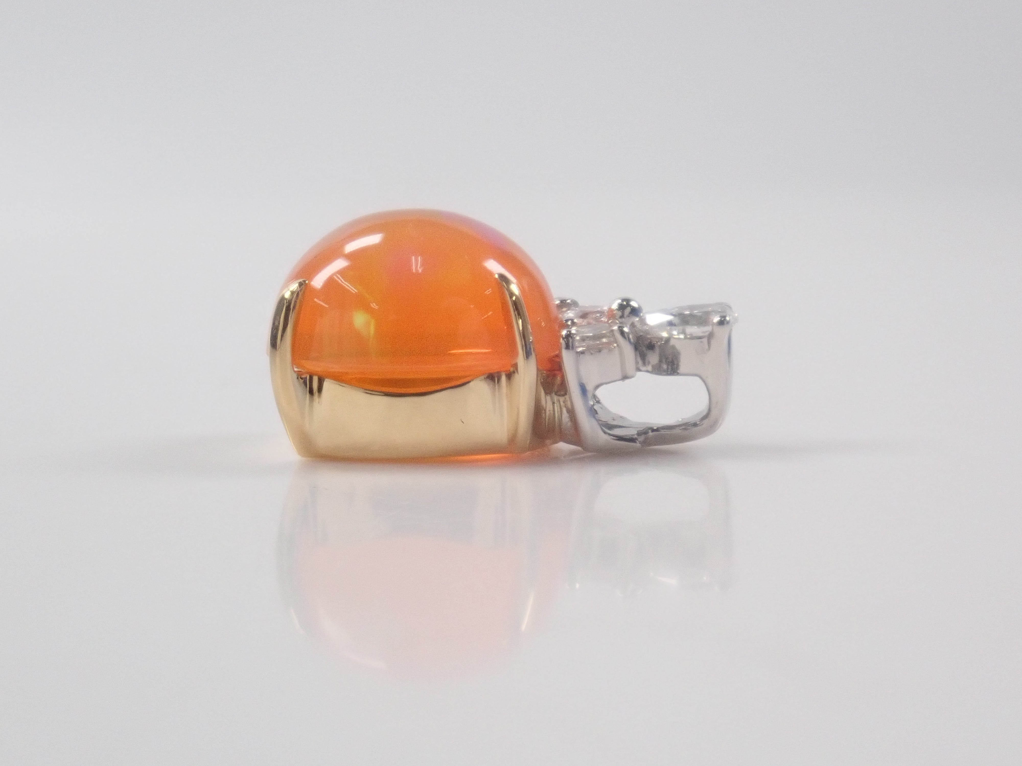 【22602569掲載】【カラフリ】Pt900/K18 合成オパール 3.25ct ペンダントトップ(ネックレストップ)