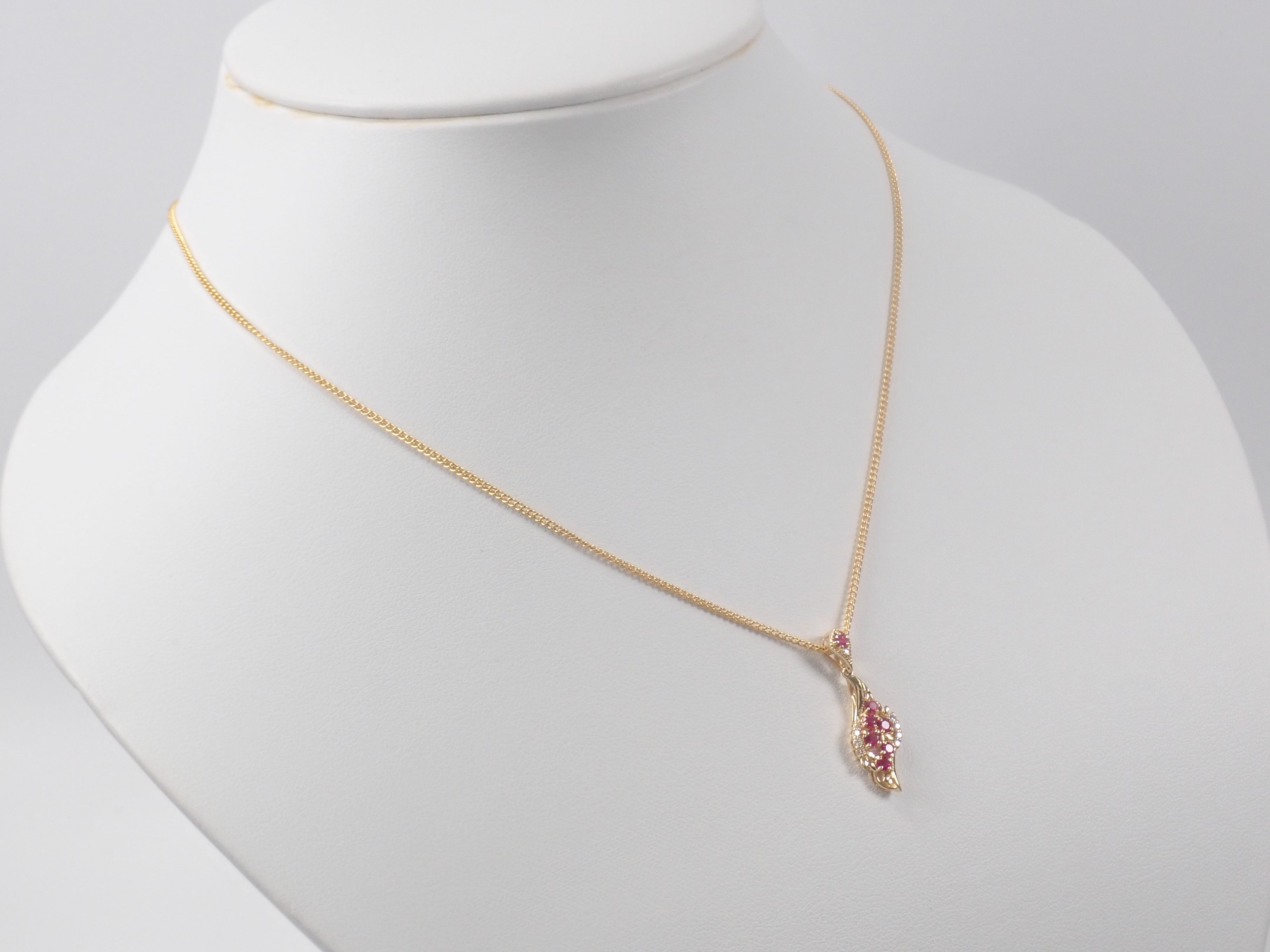 【22602578掲載】【カラフリ】K18 ルビー 0.33ct ペンダントトップ(ネックレストップ)