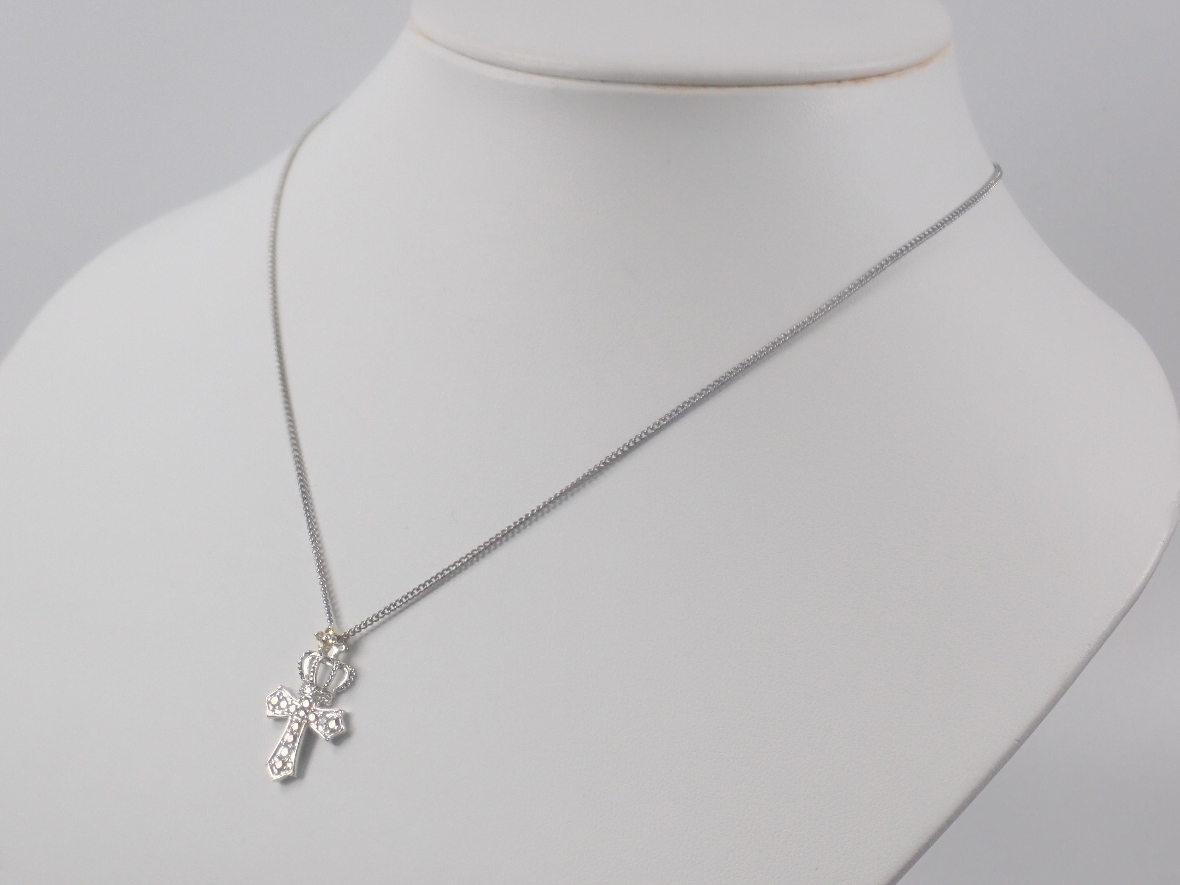K18WG イエローサファイア 0.05ct ペンダントトップ(ネックレストップ)